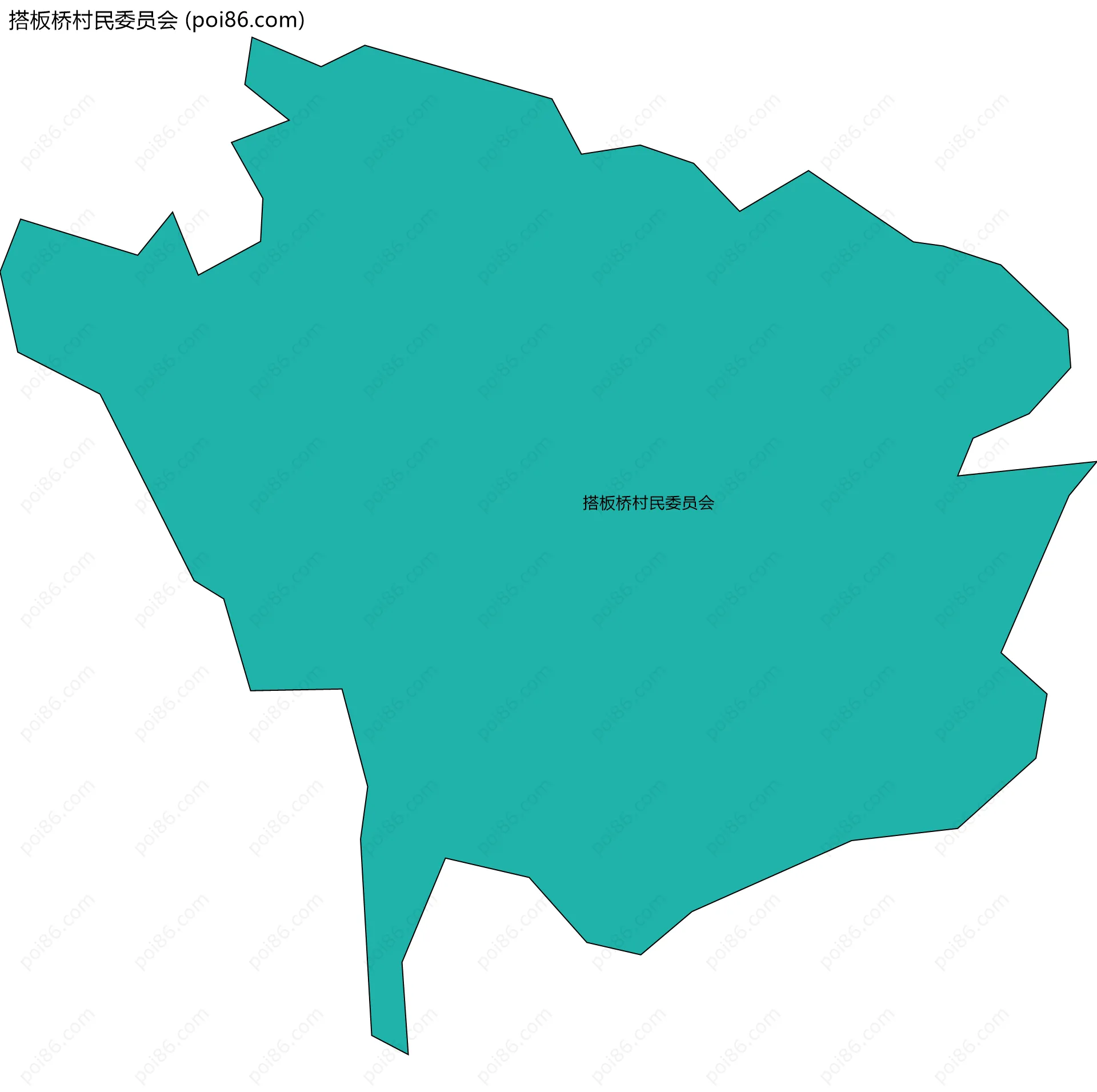 搭板桥村民委员会边界地图