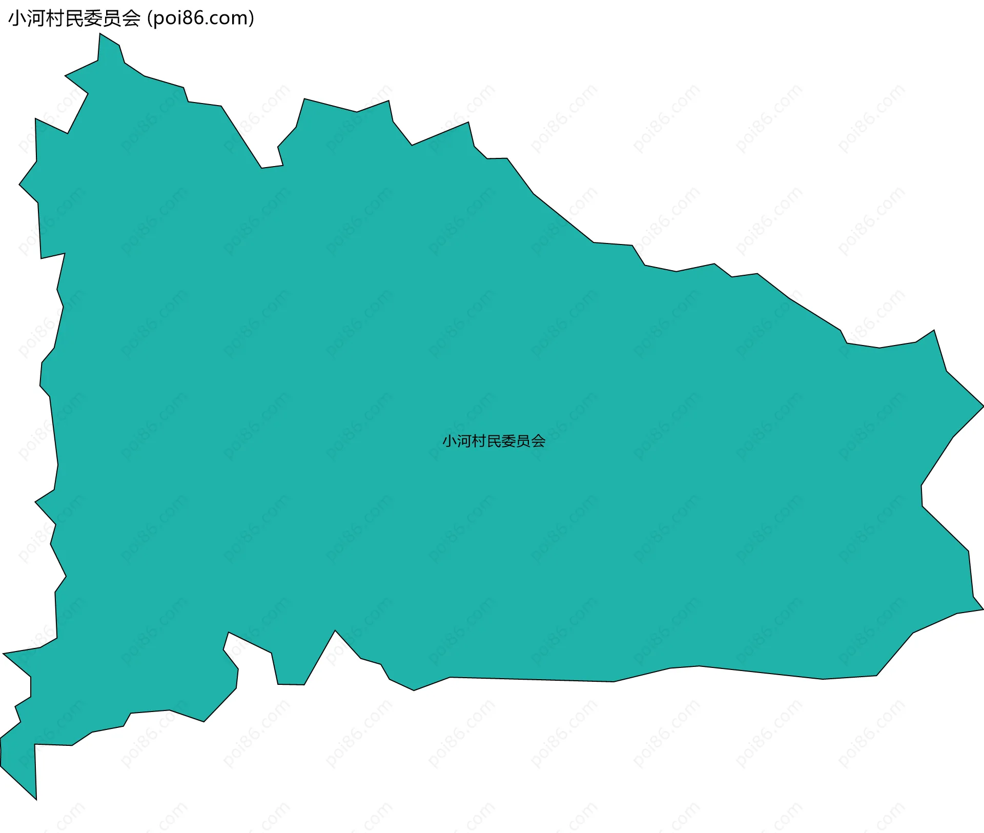小河村民委员会边界地图