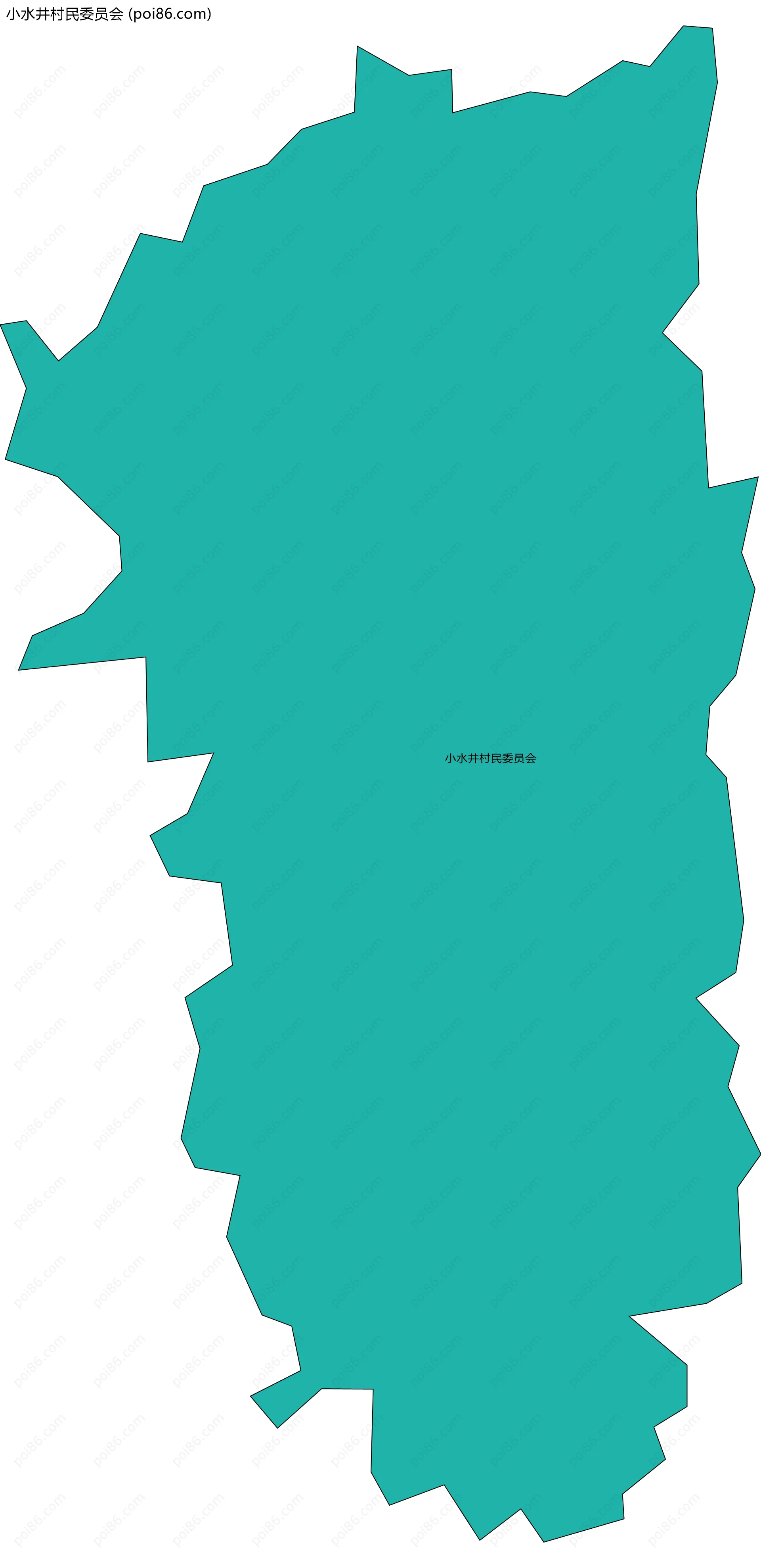 小水井村民委员会边界地图