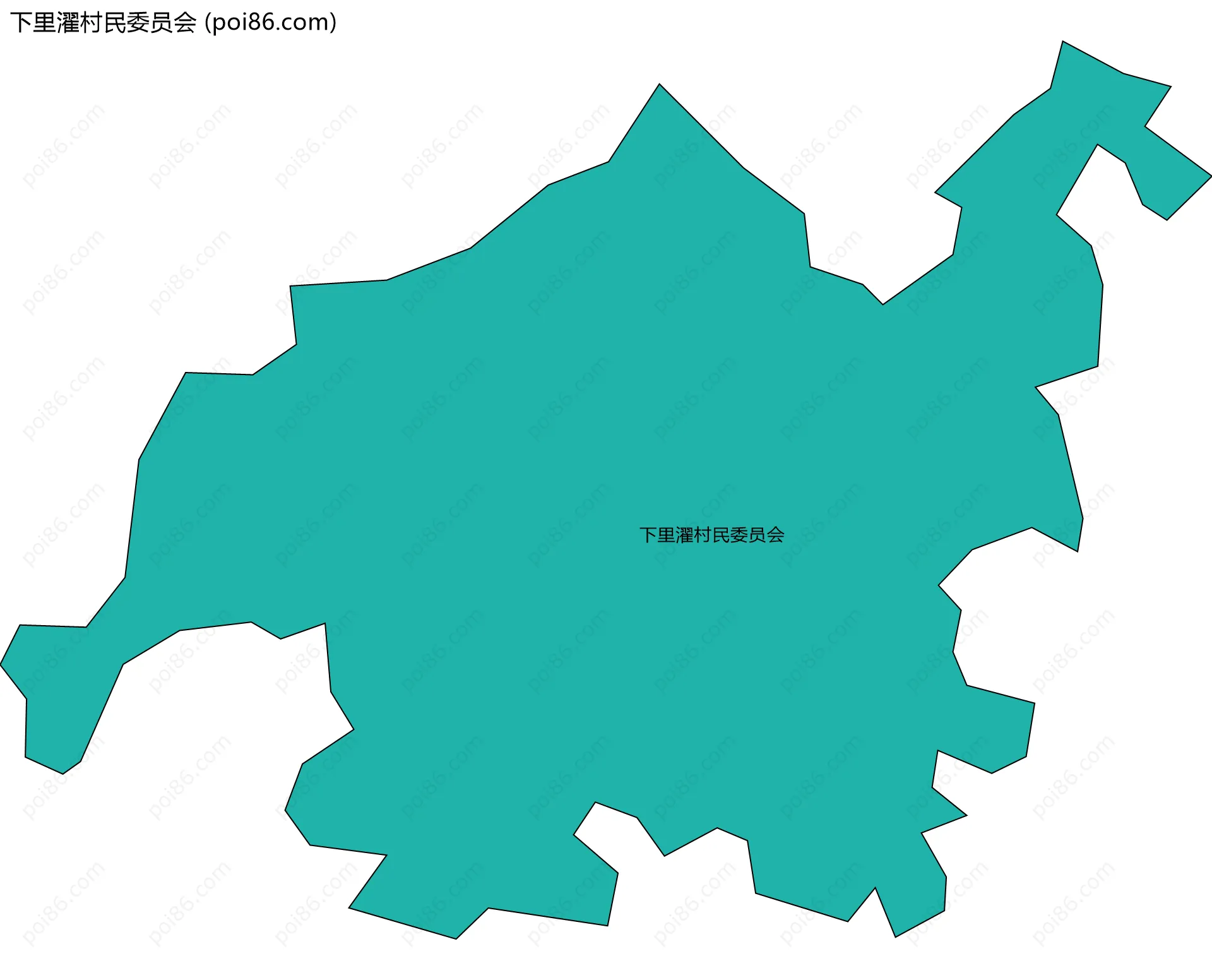 下里濯村民委员会边界地图