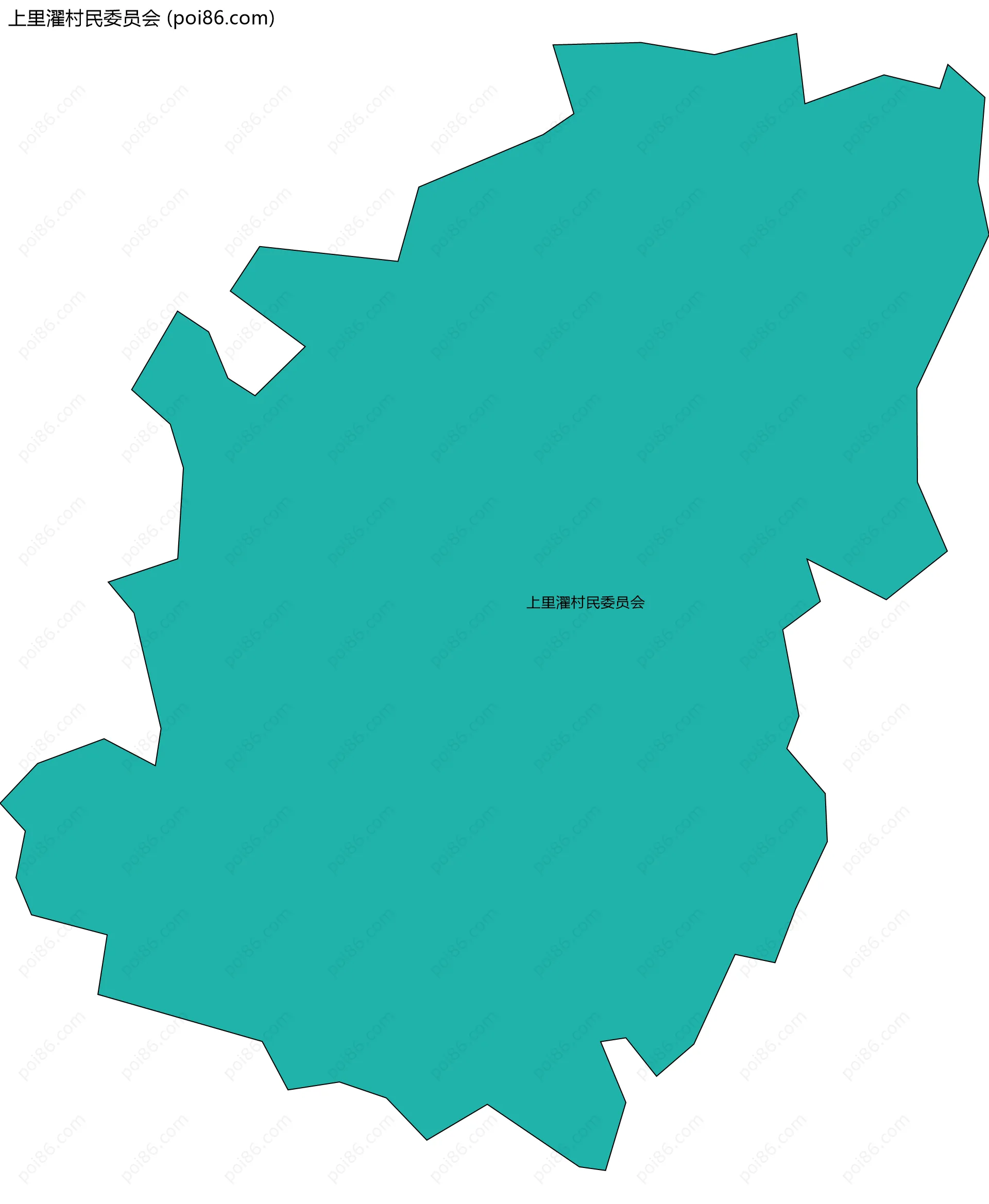 上里濯村民委员会边界地图
