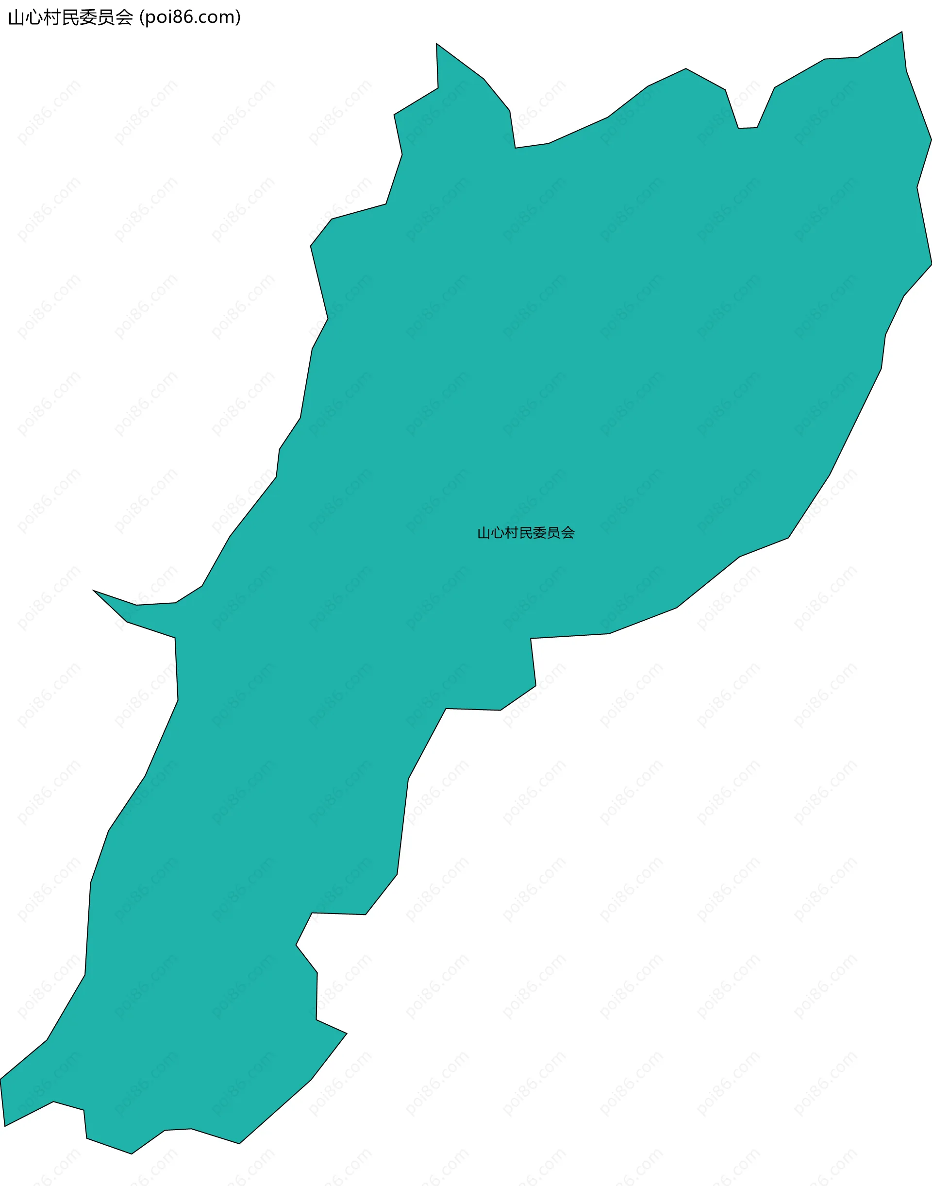 山心村民委员会边界地图