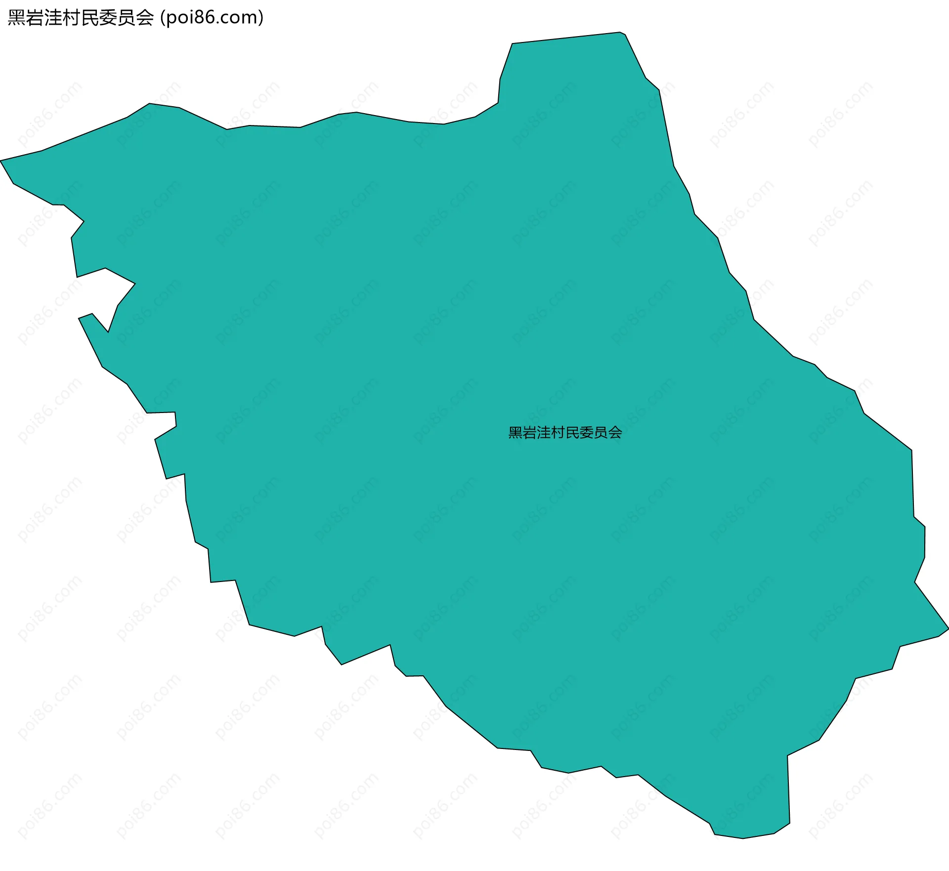 黑岩洼村民委员会边界地图