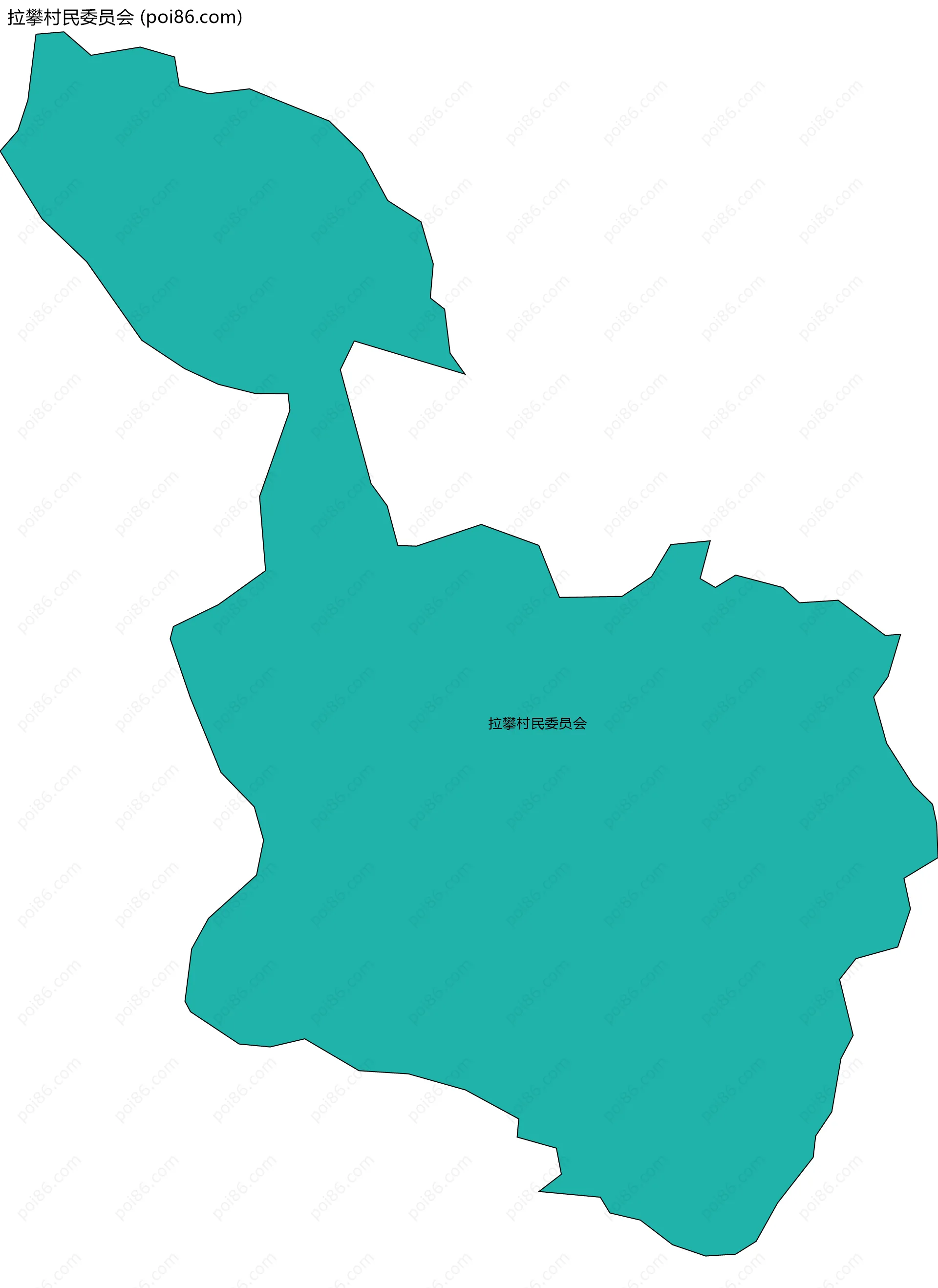 拉攀村民委员会边界地图