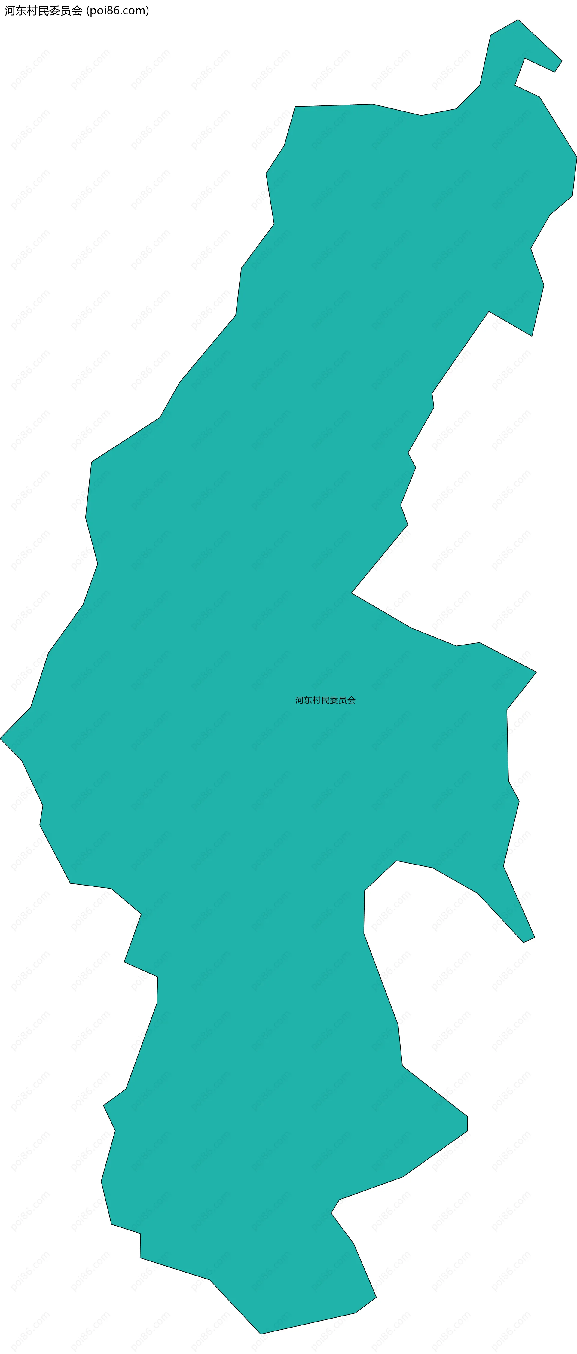 河东村民委员会边界地图