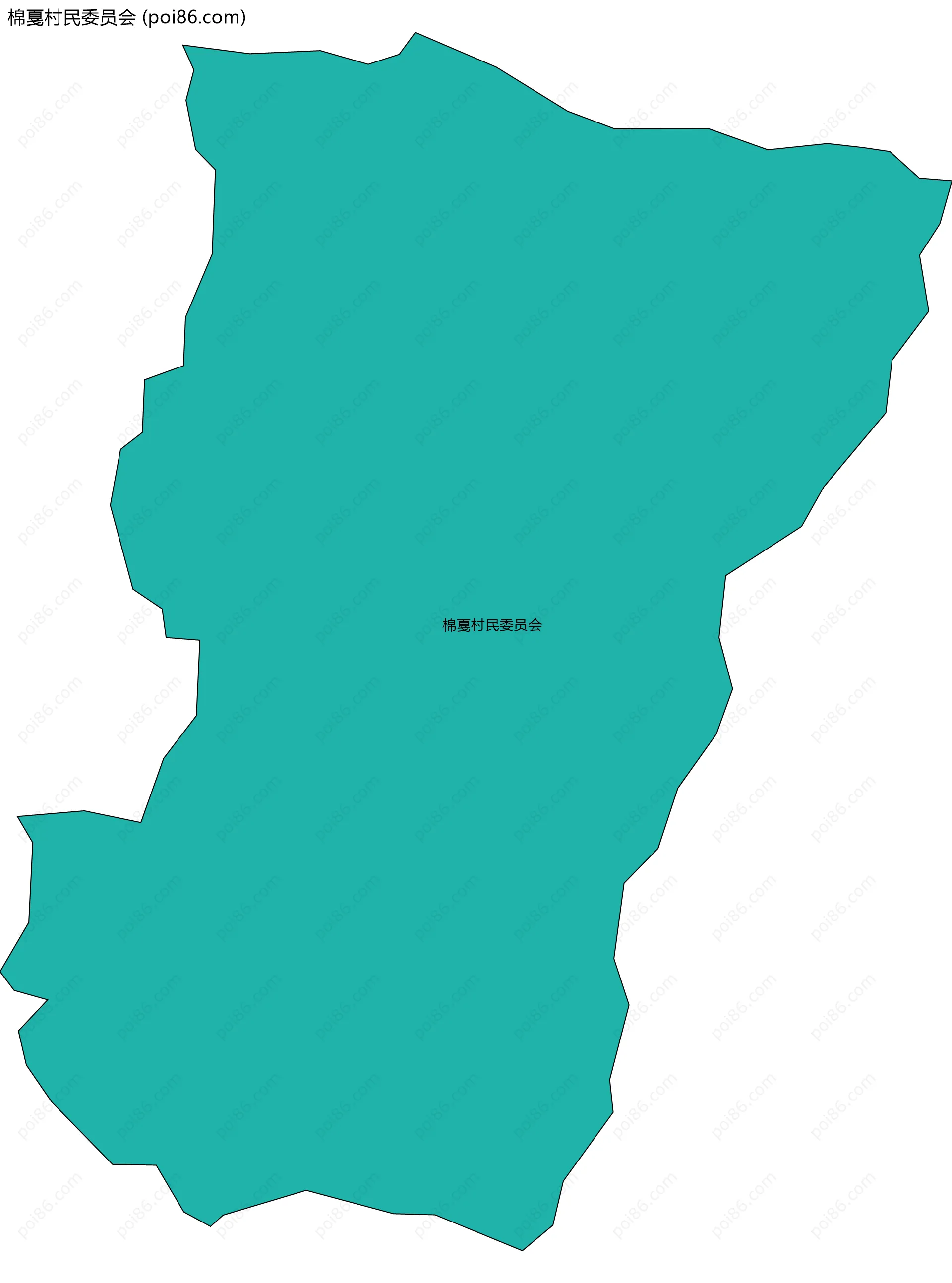 棉戛村民委员会边界地图