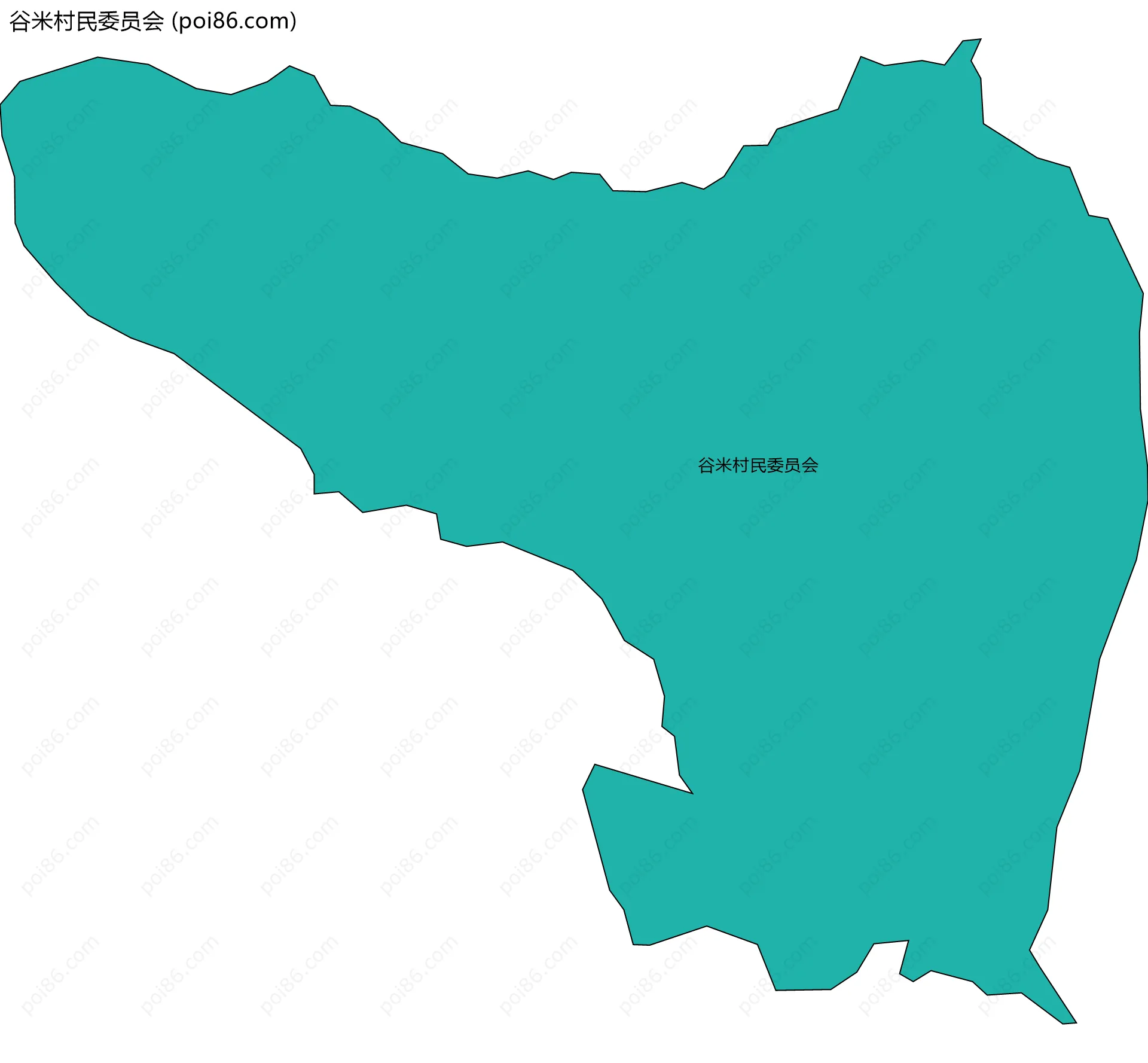 谷米村民委员会边界地图