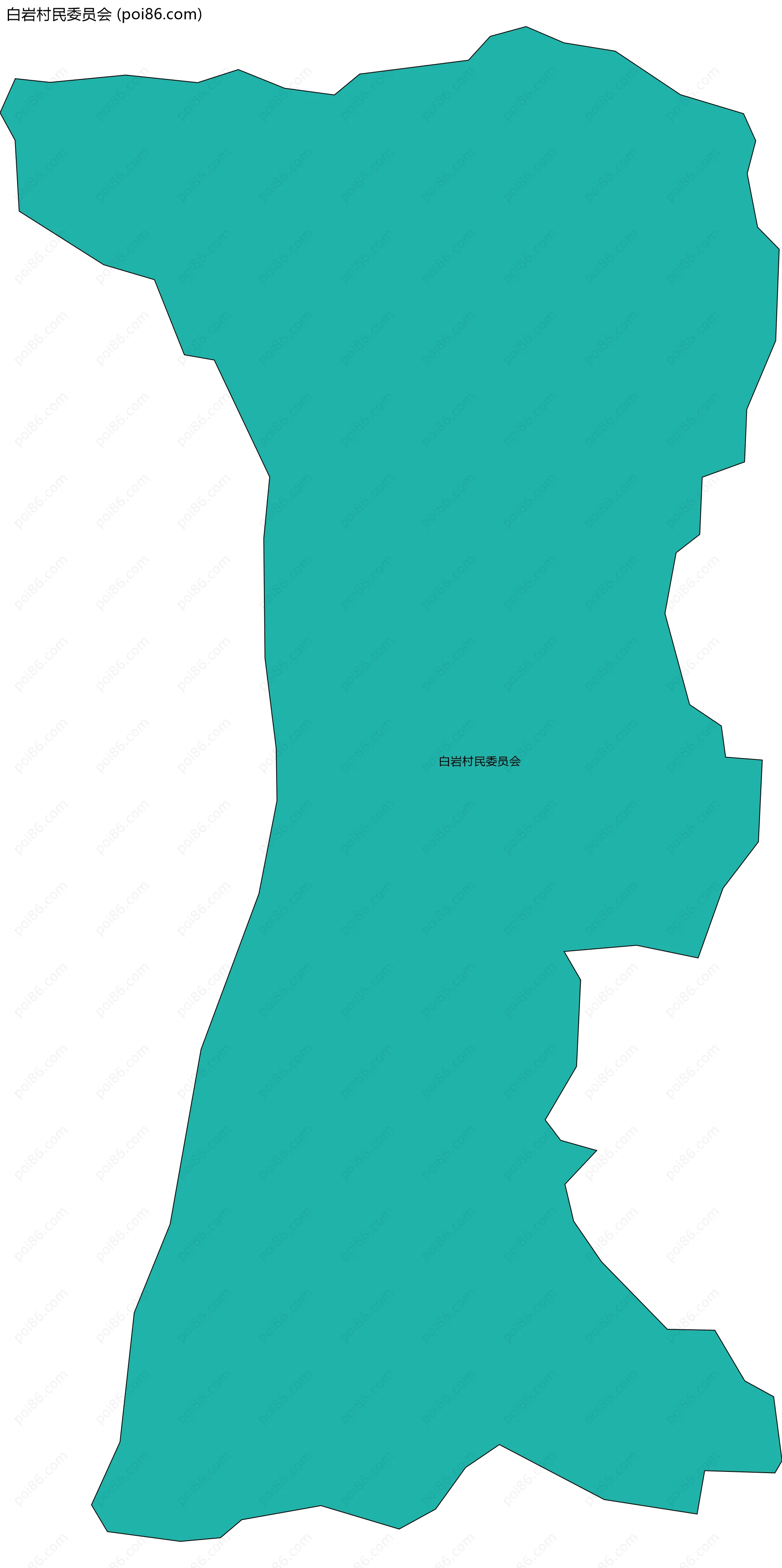 白岩村民委员会边界地图