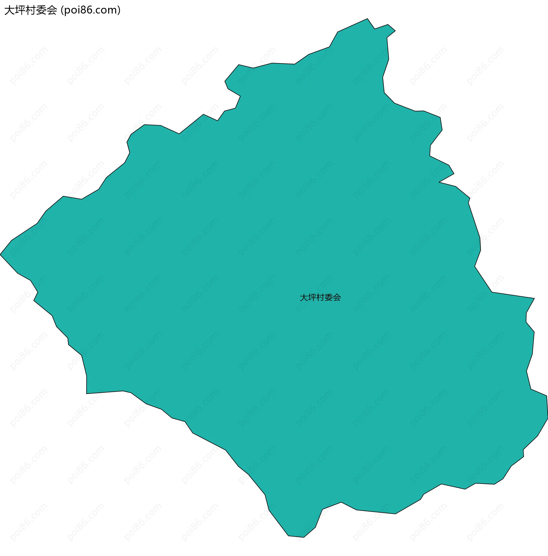 大坪村委会边界地图