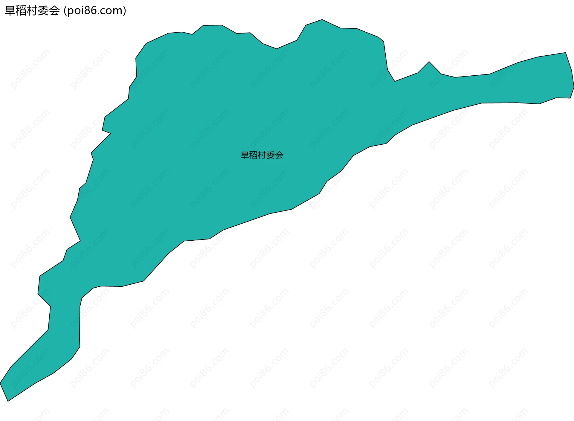 旱稻村委会边界地图