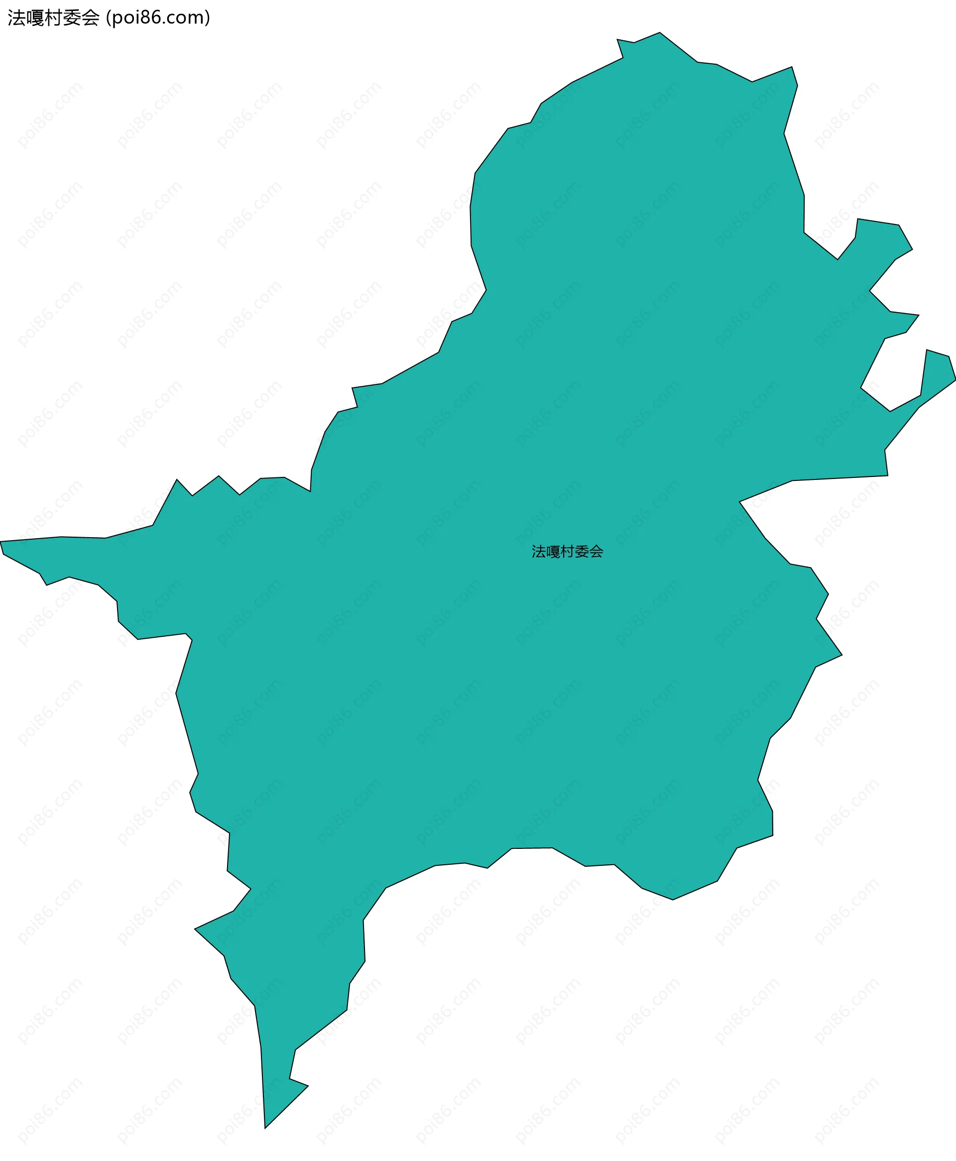 法嘎村委会边界地图