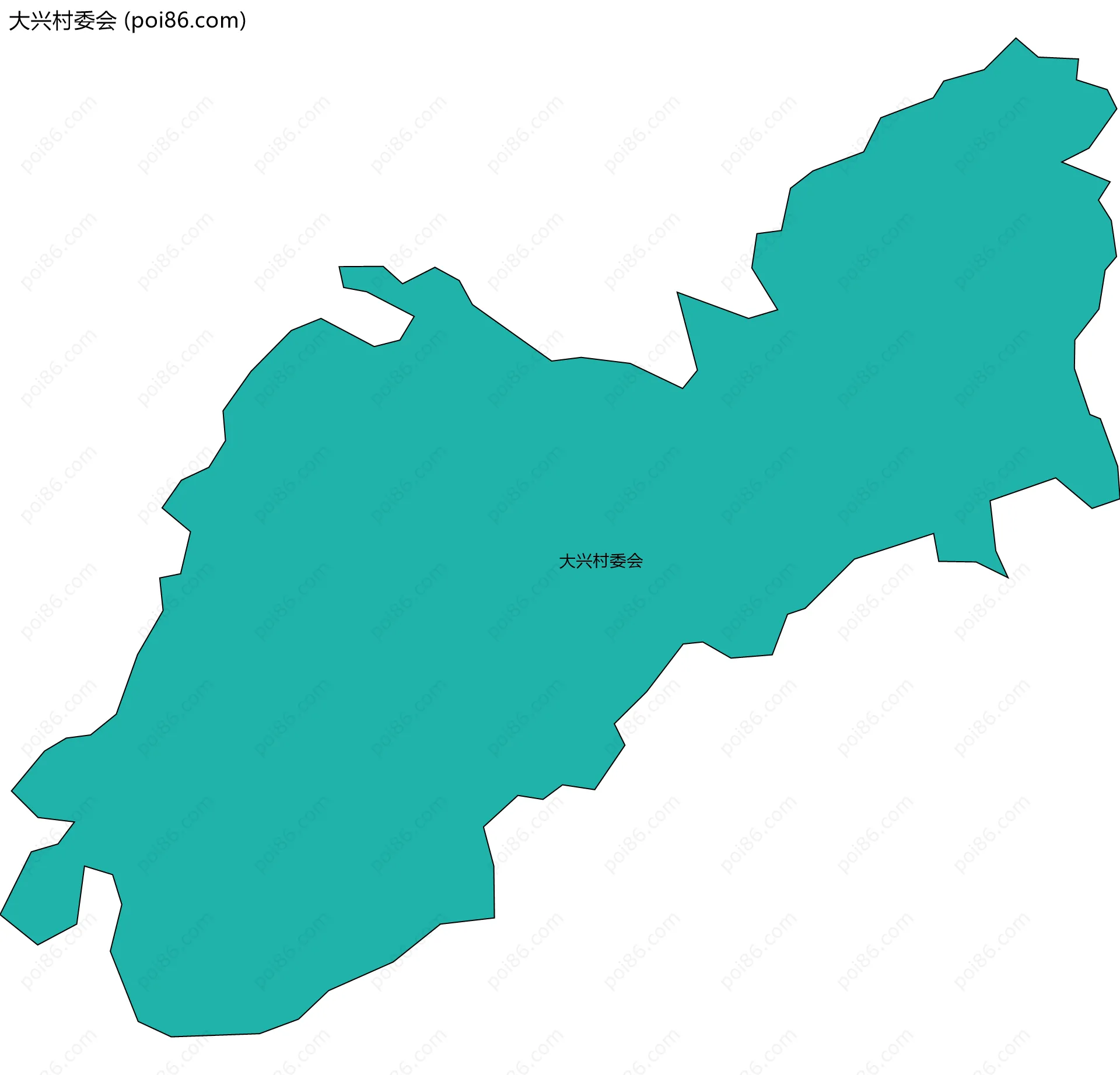 大兴村委会边界地图