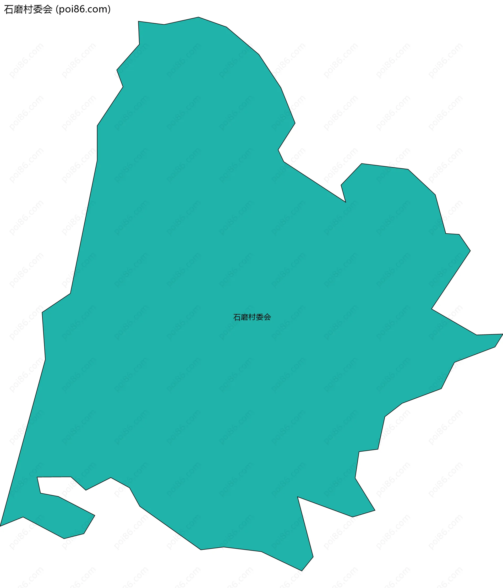 石磨村委会边界地图