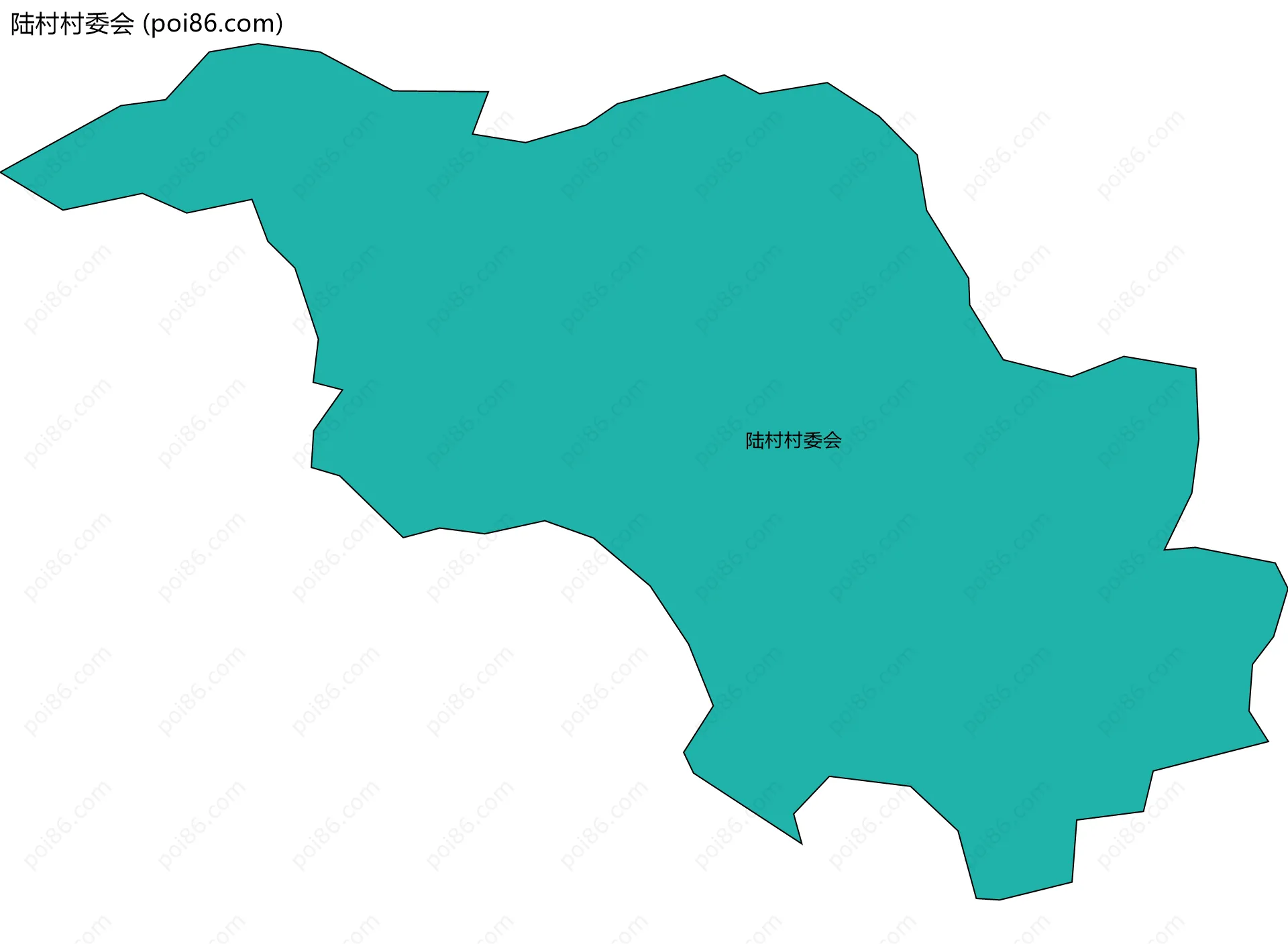 陆村村委会边界地图
