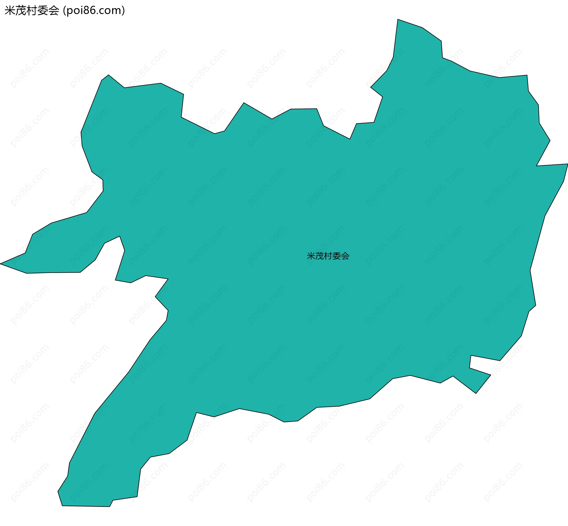 米茂村委会边界地图