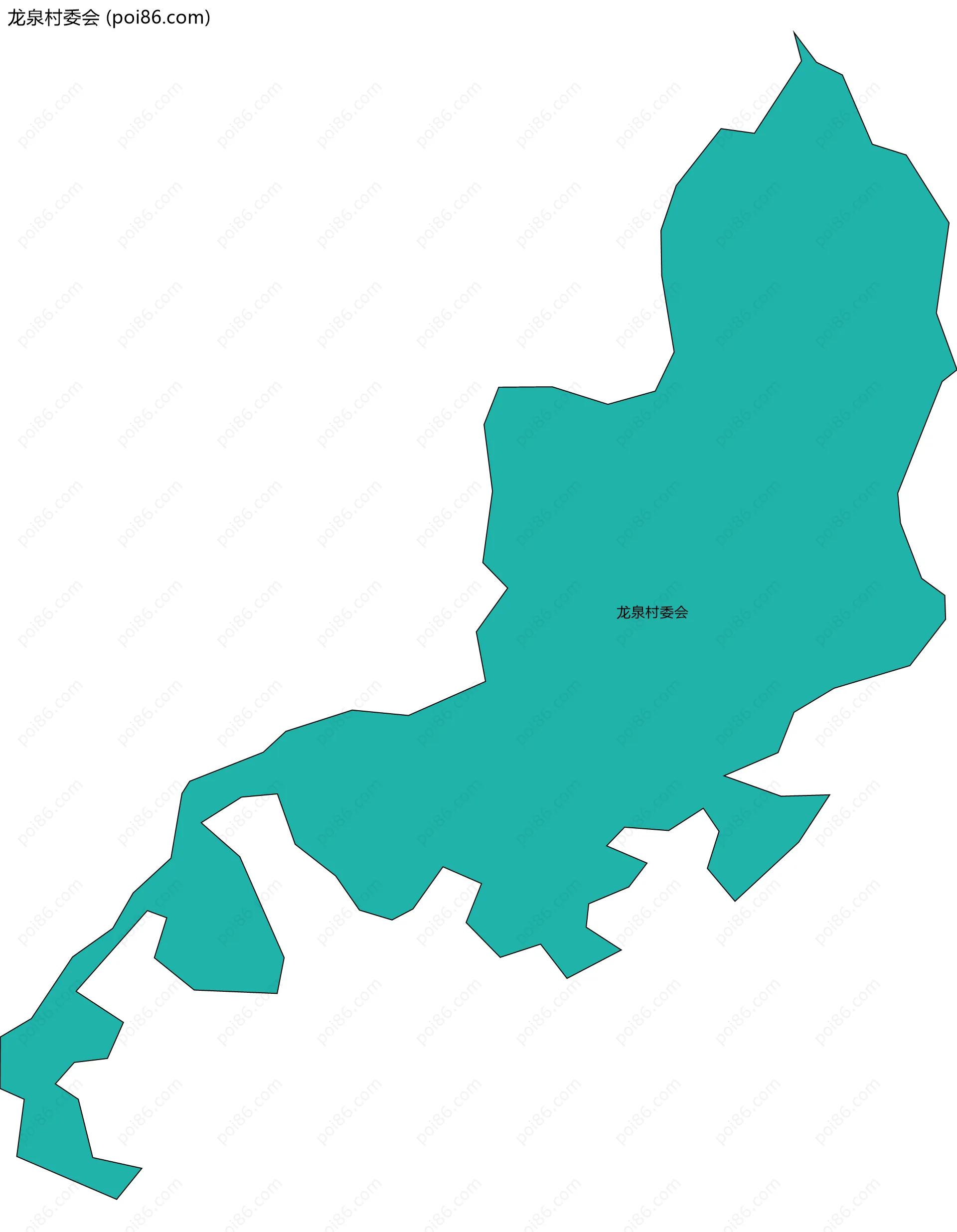 龙泉村委会边界地图