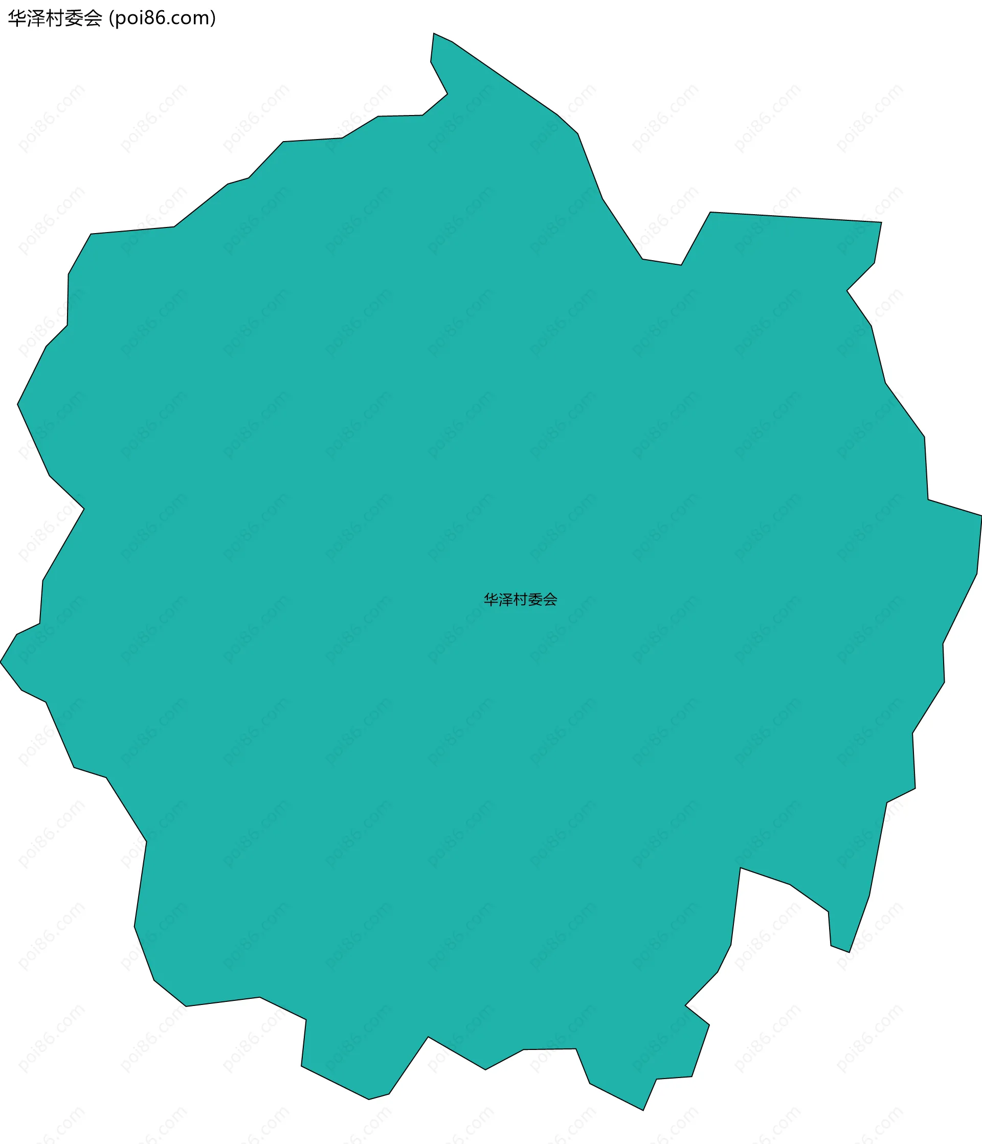 华泽村委会边界地图