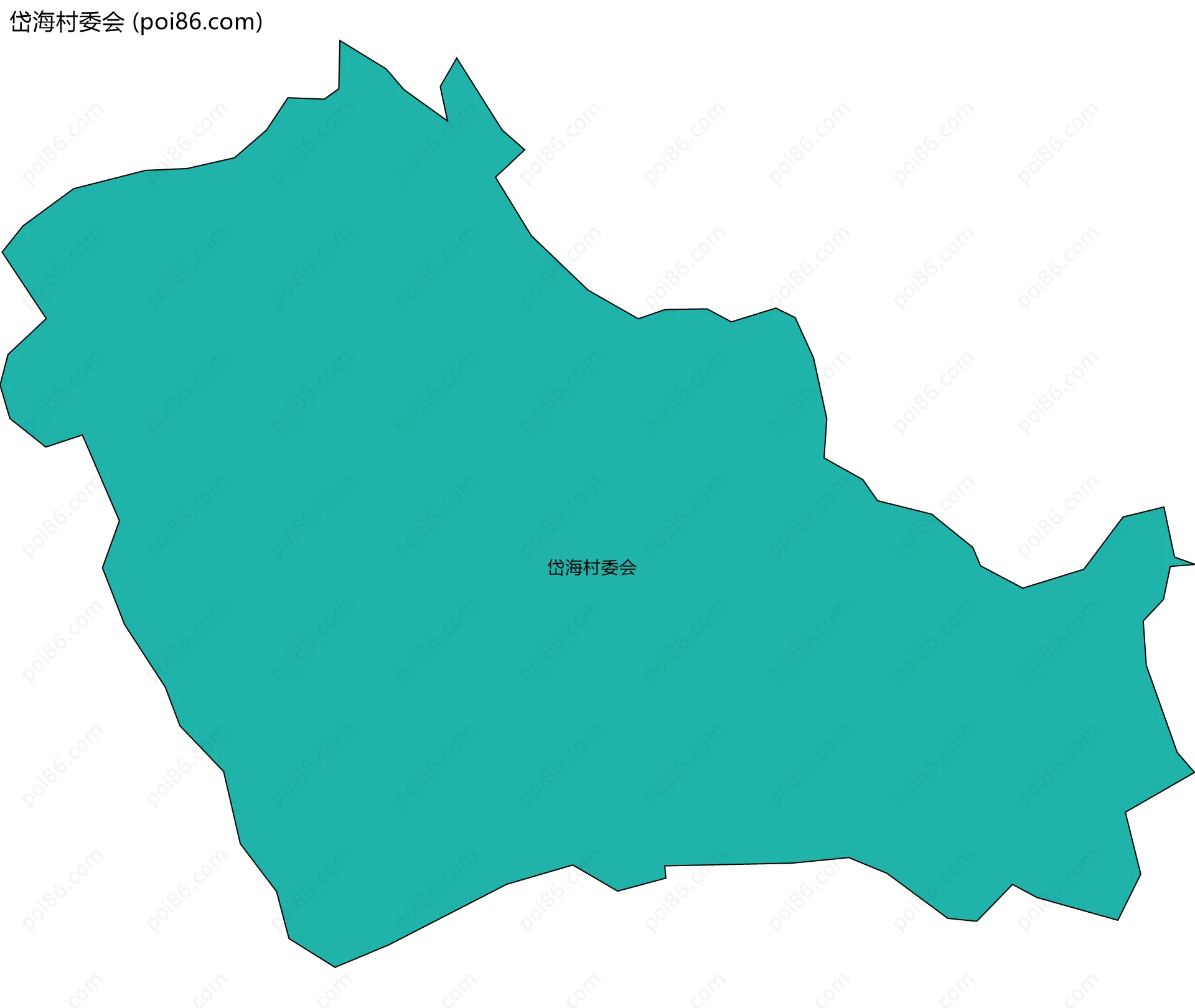 岱海村委会边界地图