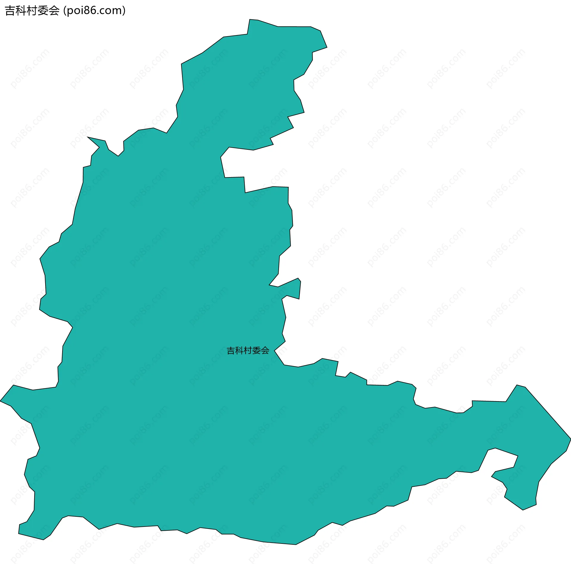 吉科村委会边界地图