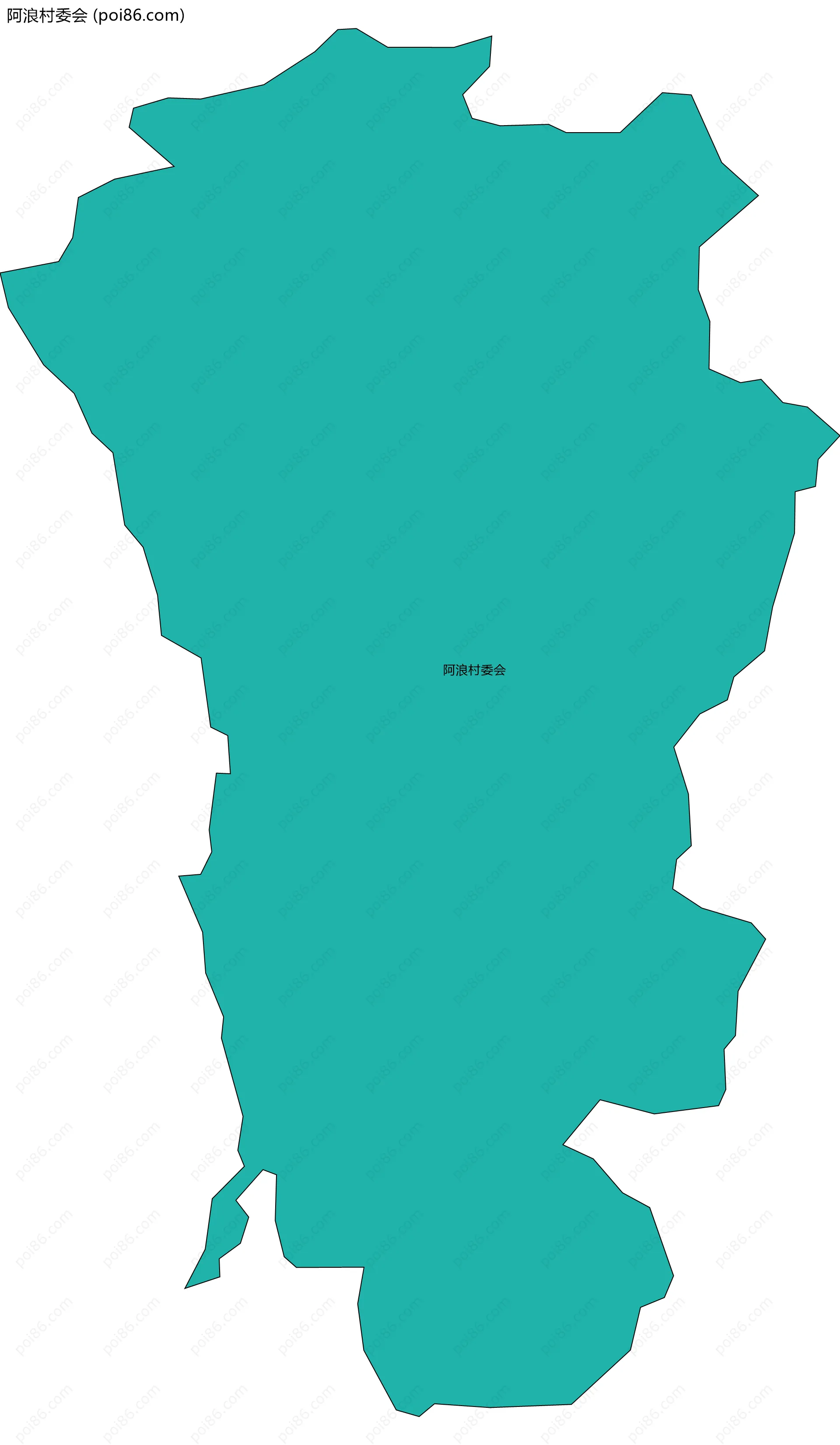 阿浪村委会边界地图