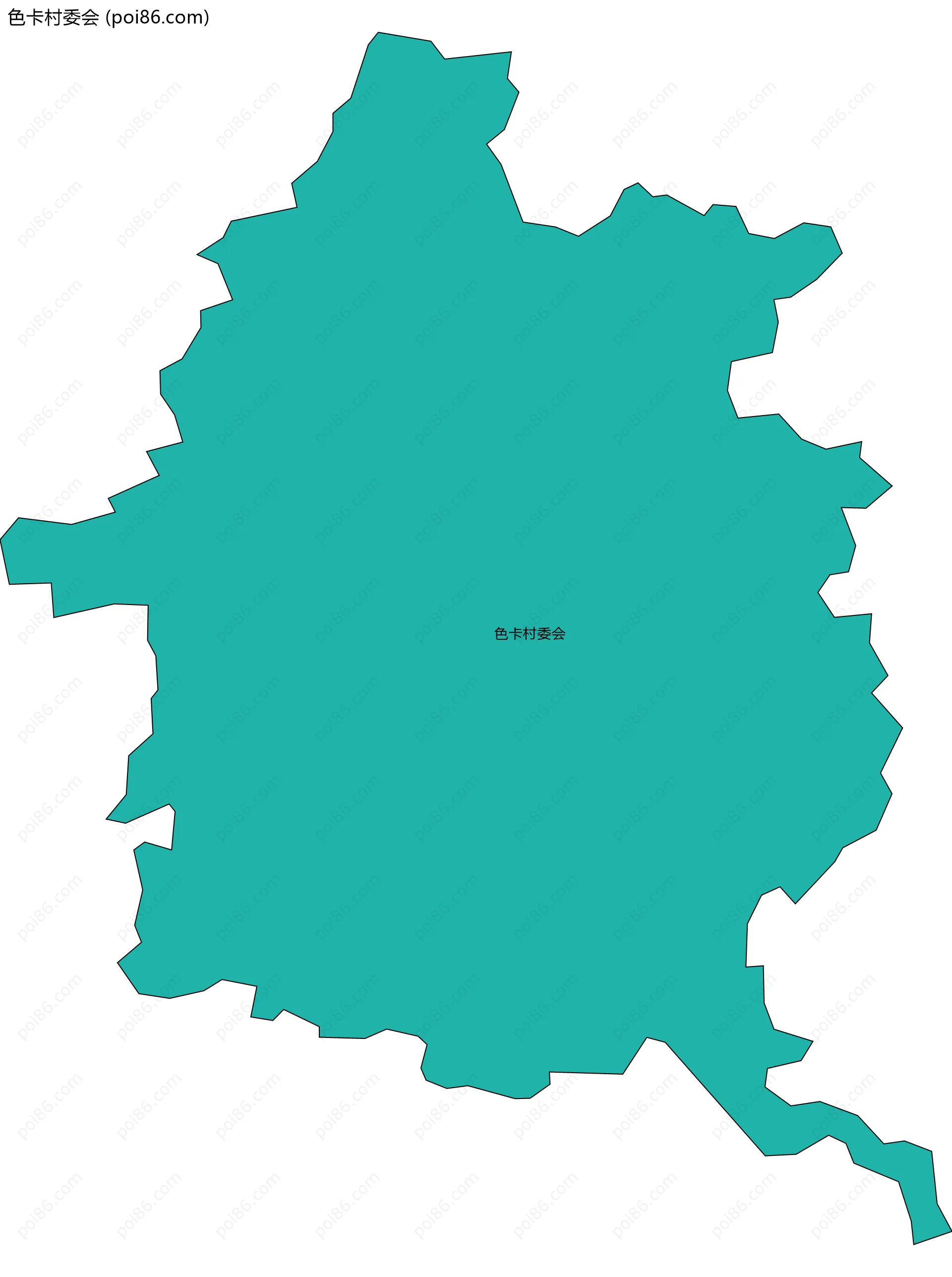 色卡村委会边界地图