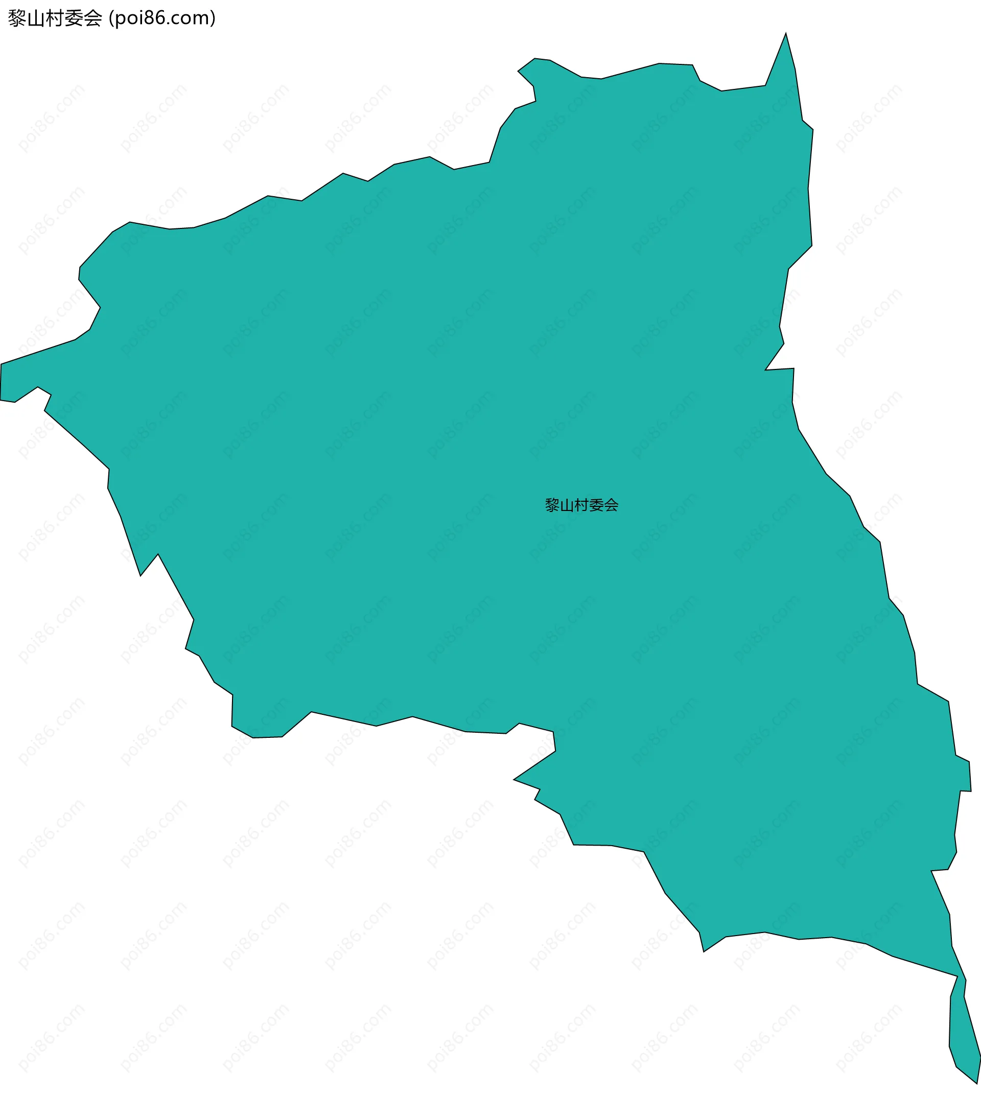 黎山村委会边界地图