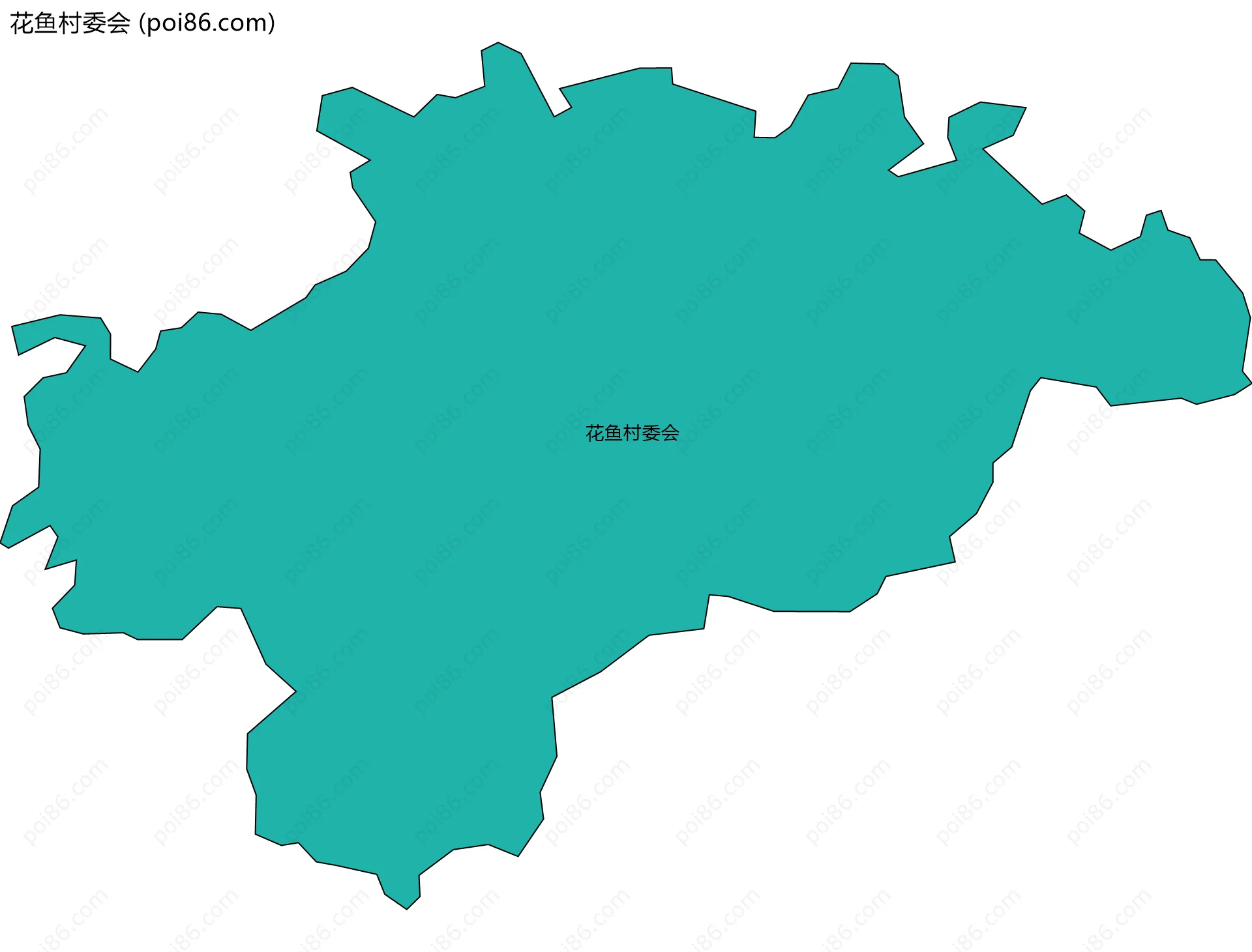 花鱼村委会边界地图