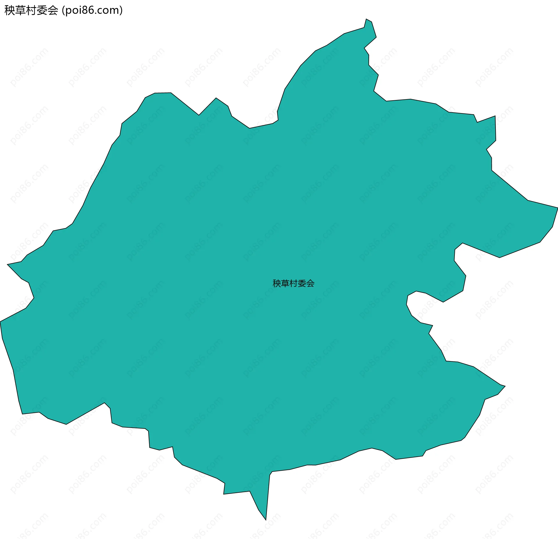 秧草村委会边界地图