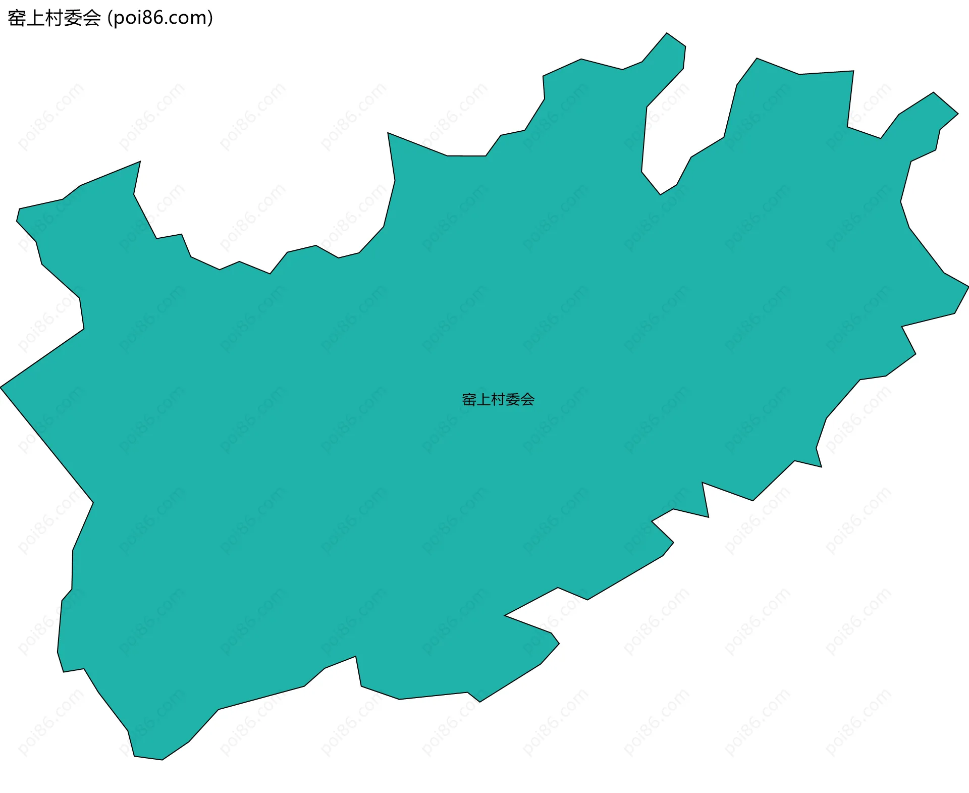窑上村委会边界地图