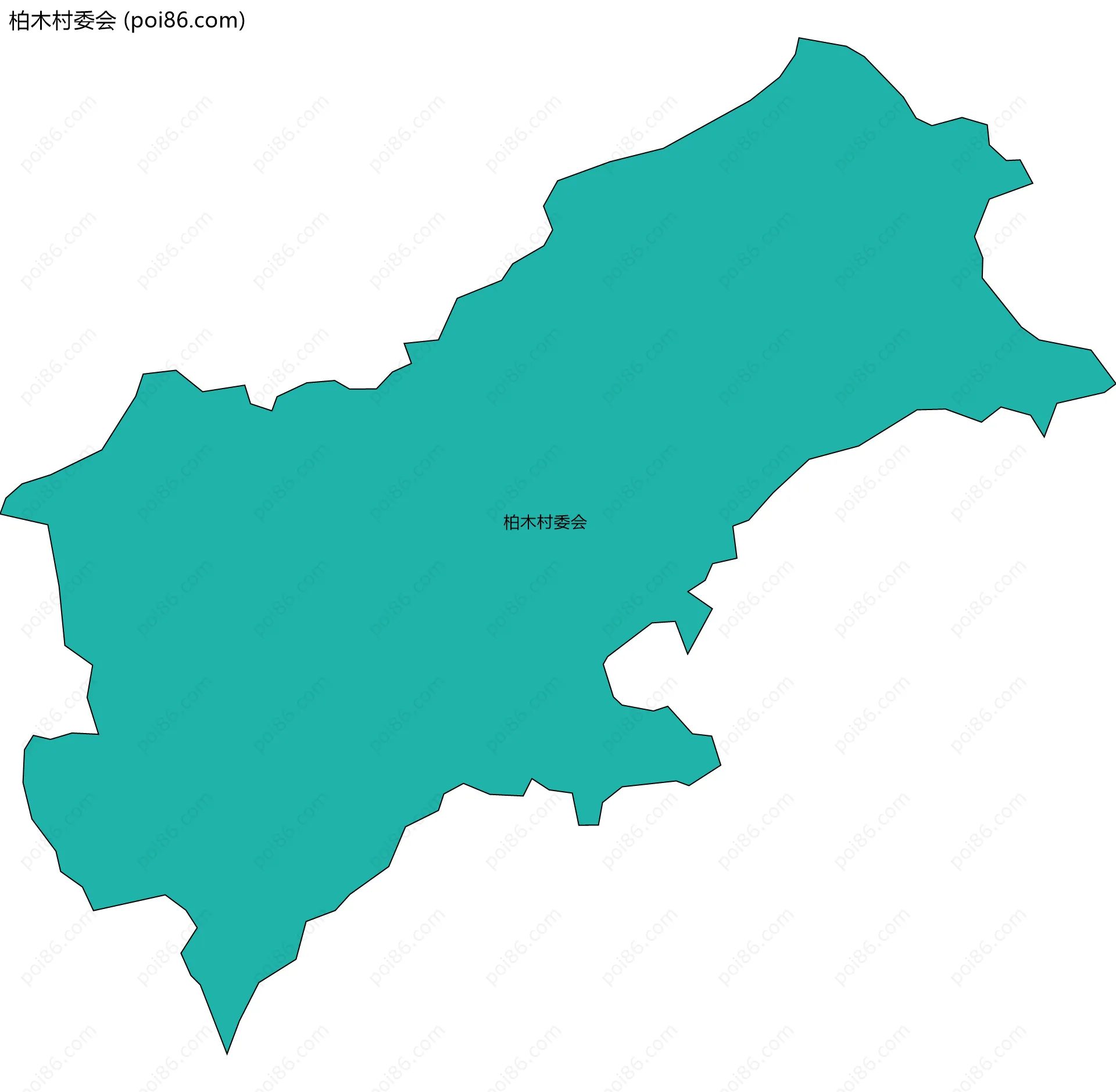 柏木村委会边界地图