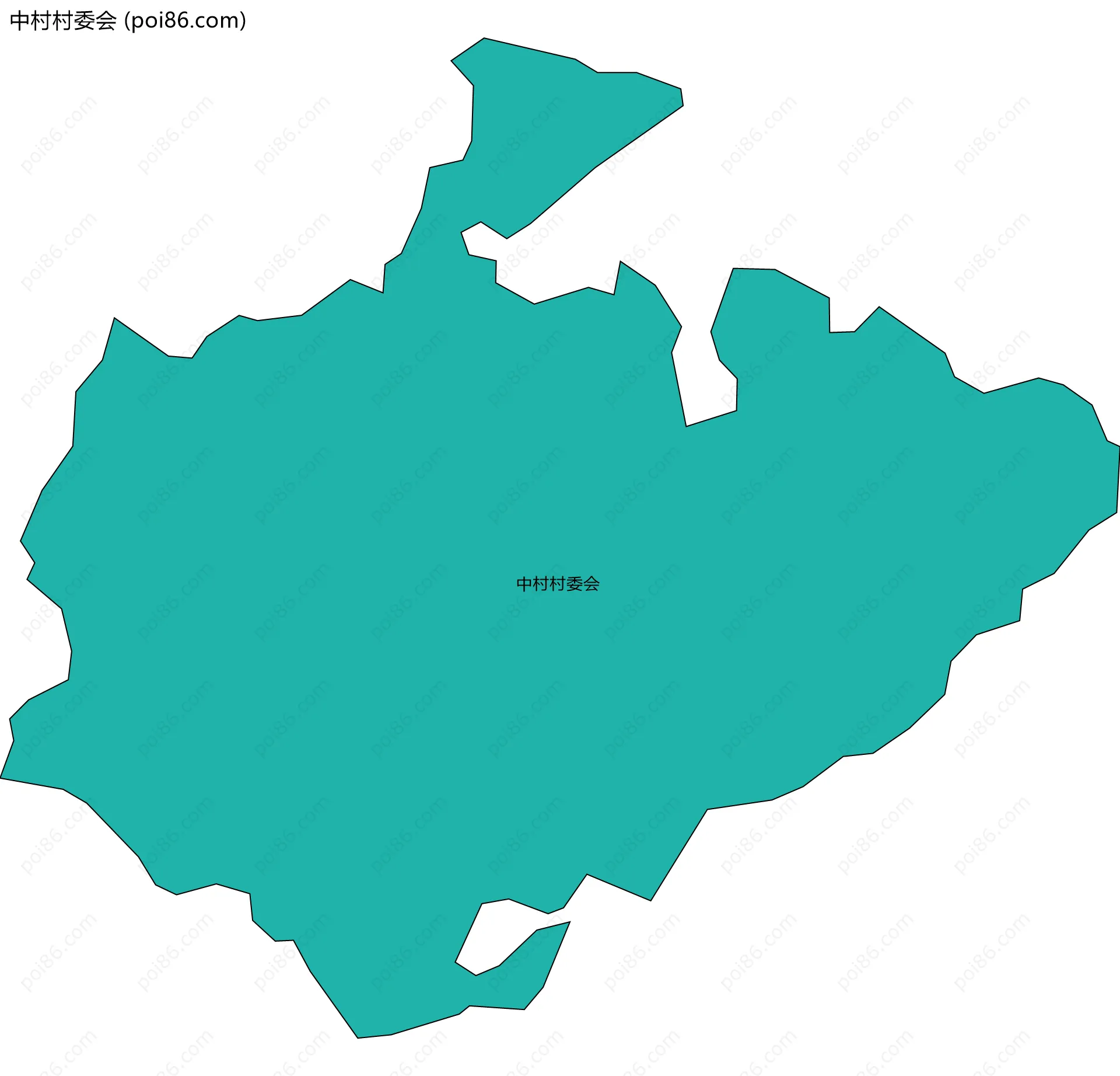 中村村委会边界地图