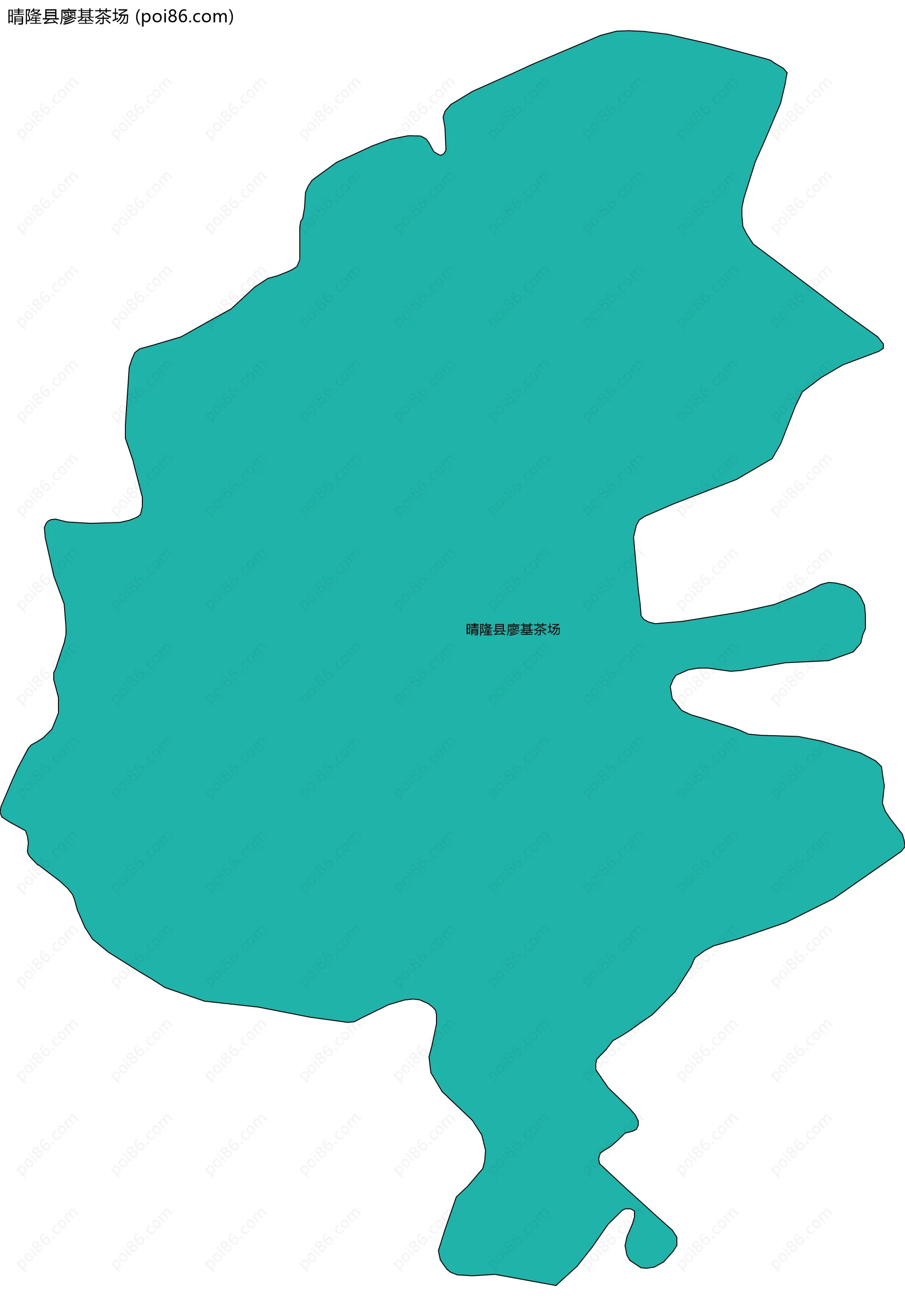 晴隆县廖基茶场边界地图