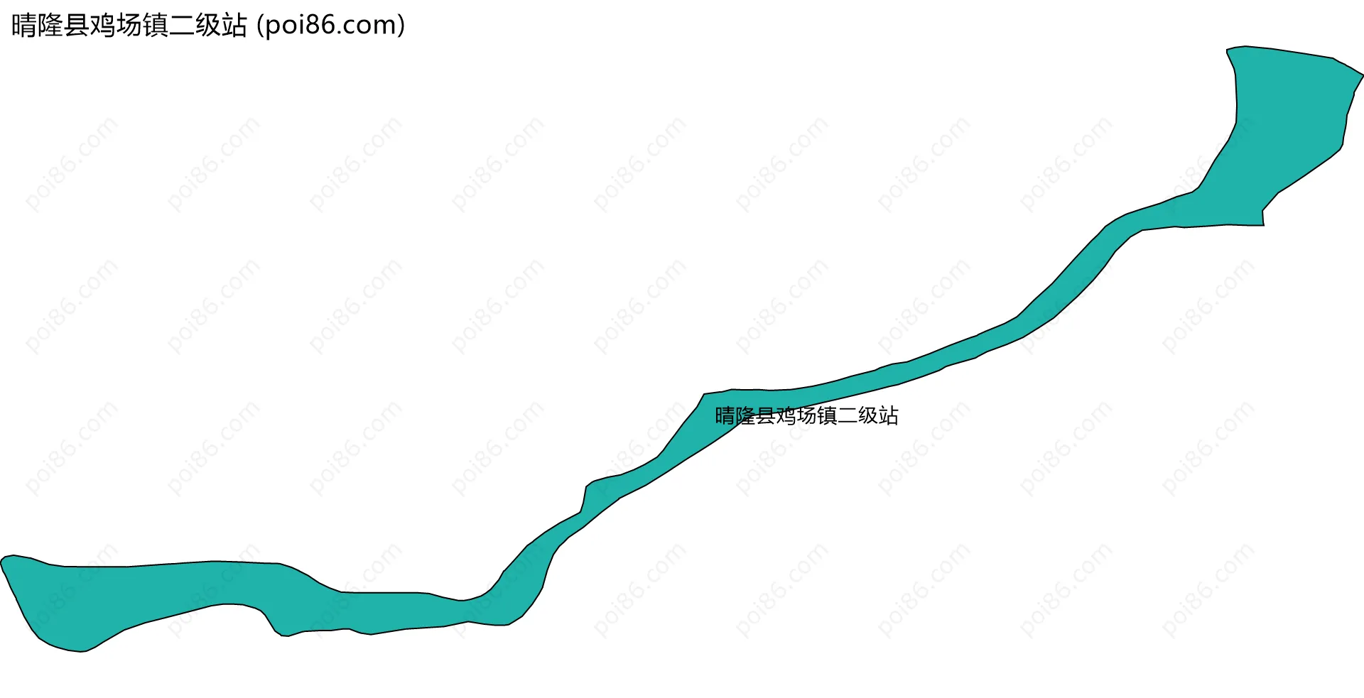 晴隆县鸡场镇二级站边界地图