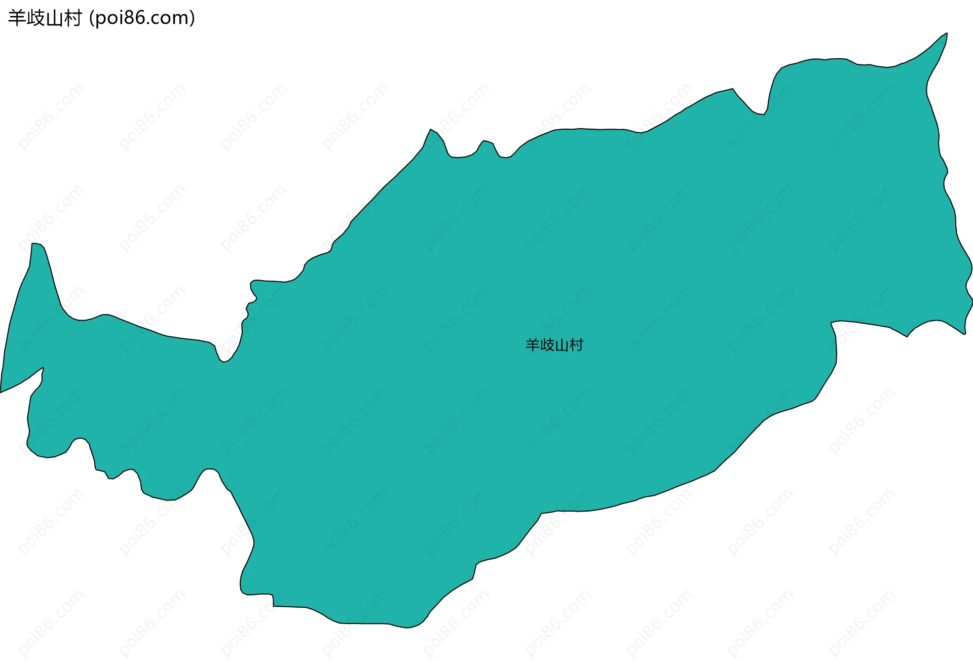 羊歧山村边界地图