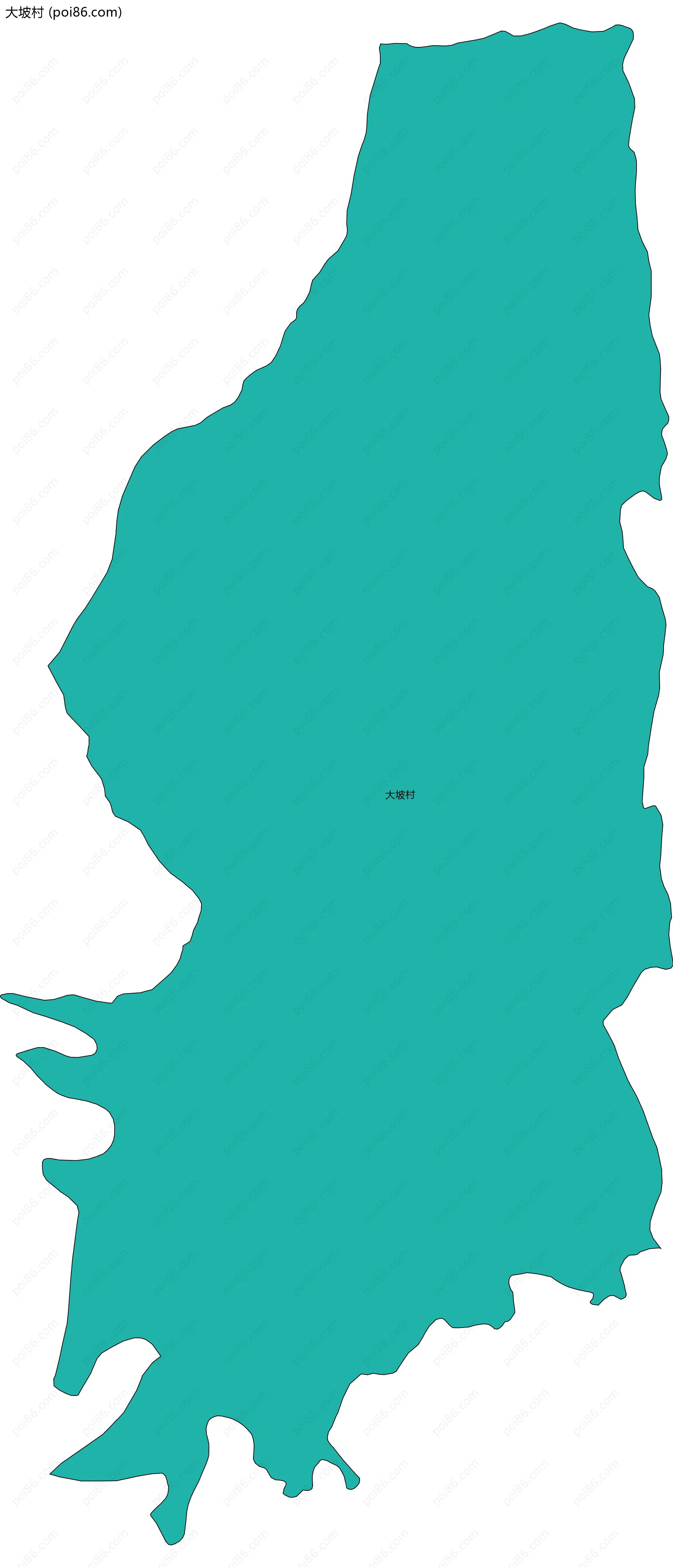 大坡村边界地图