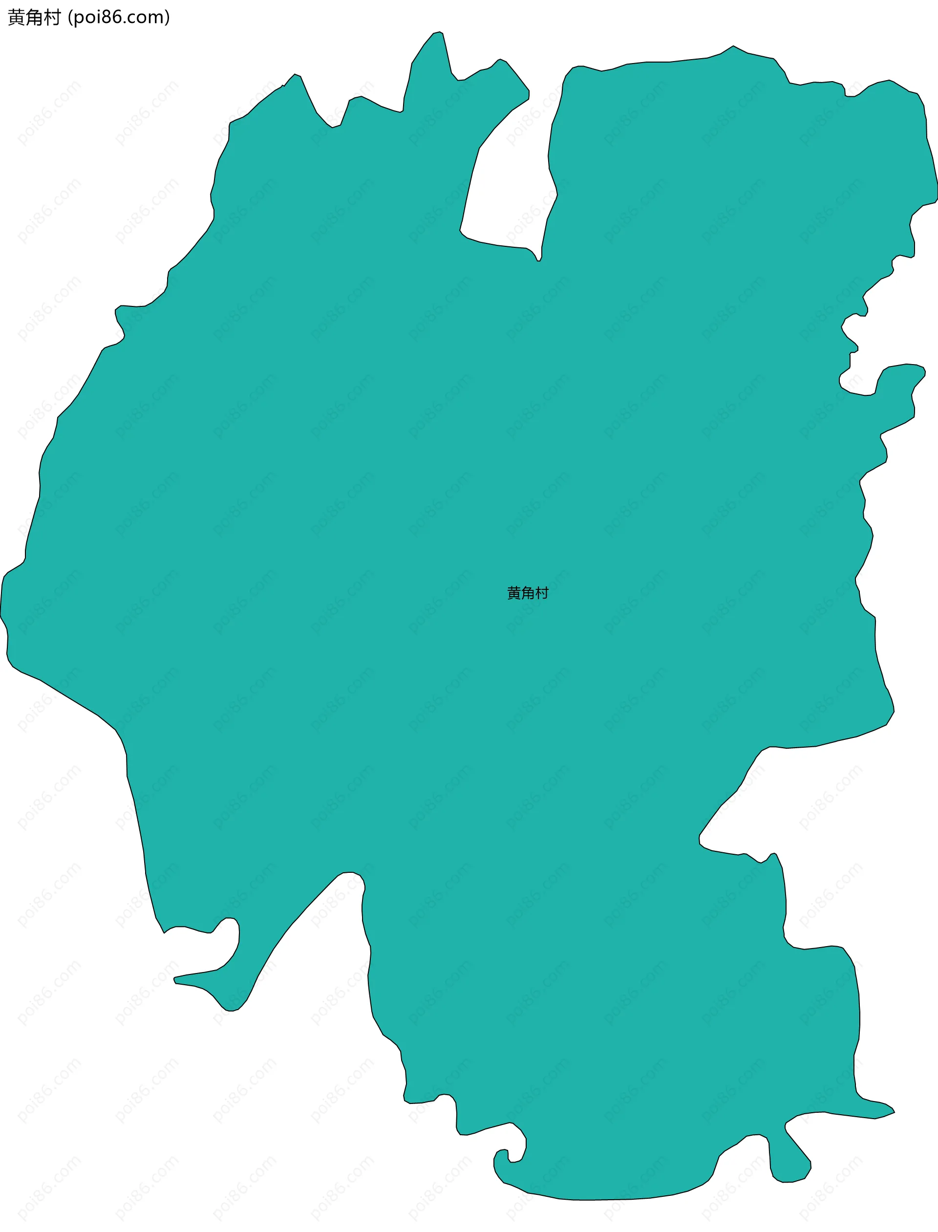 黄角村边界地图