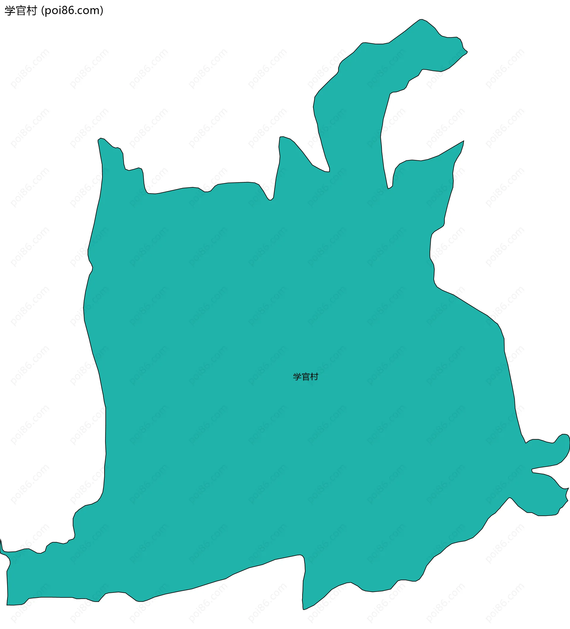 学官村边界地图