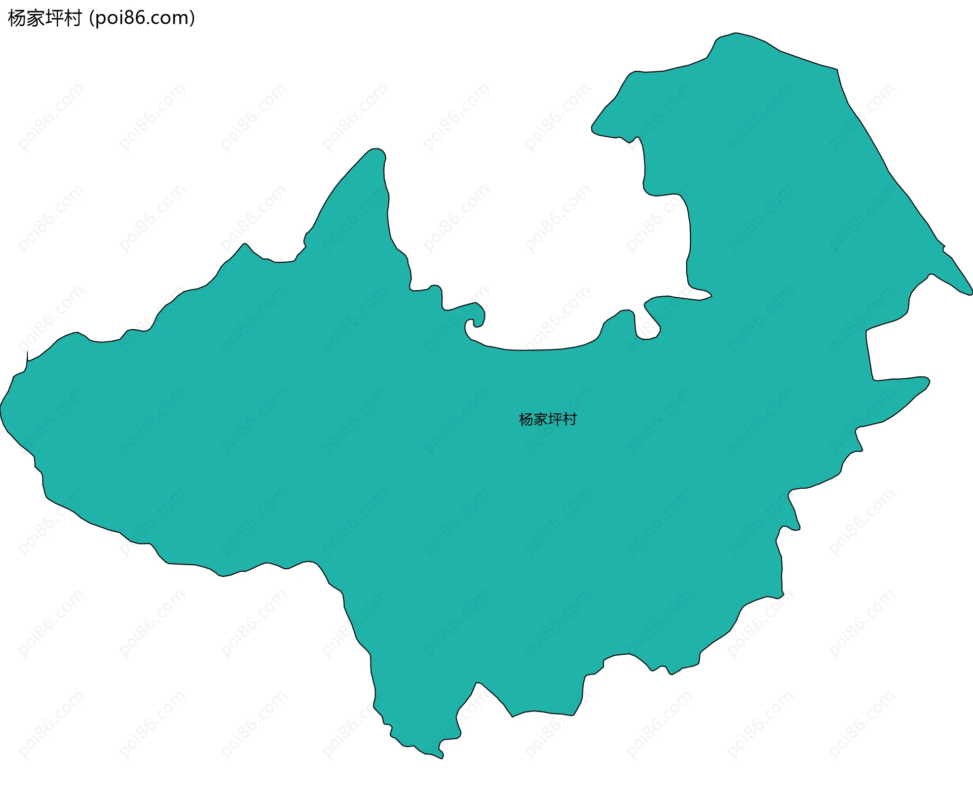 杨家坪村边界地图