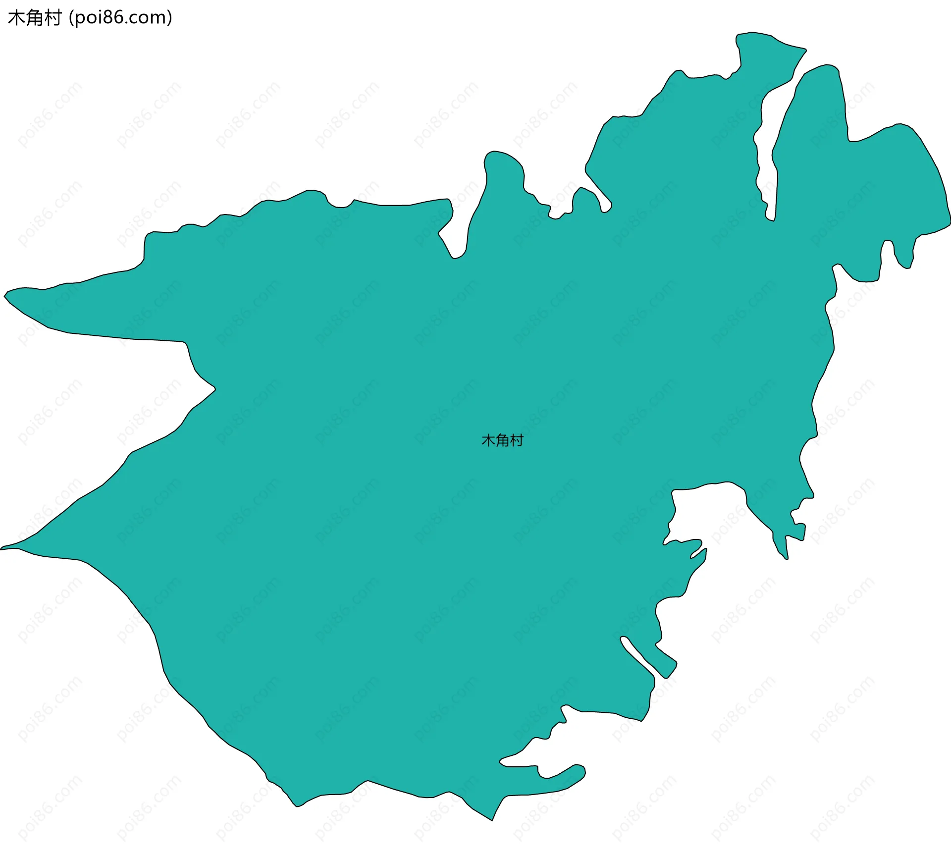 木角村边界地图