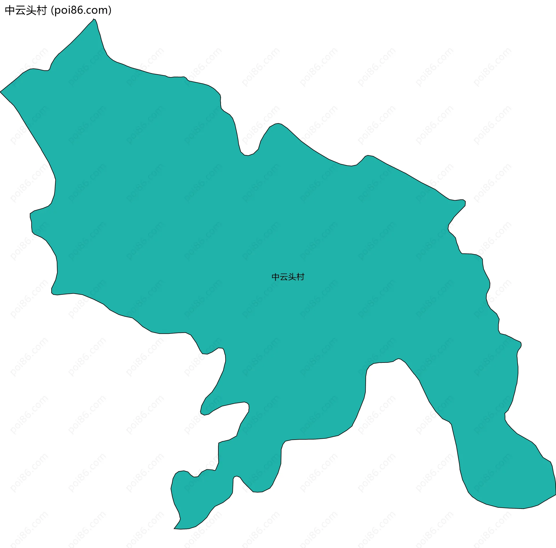 中云头村边界地图