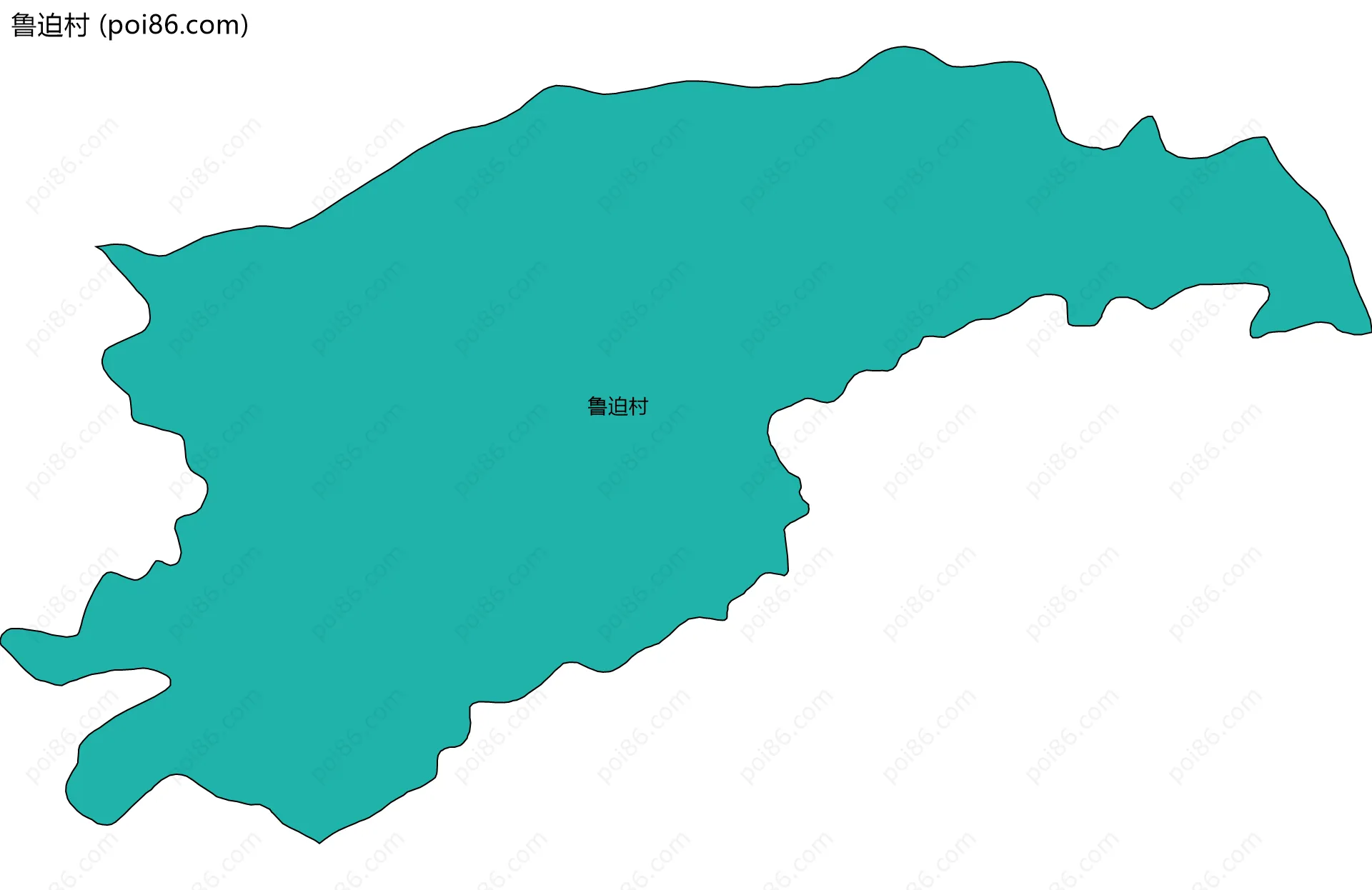 鲁迫村边界地图