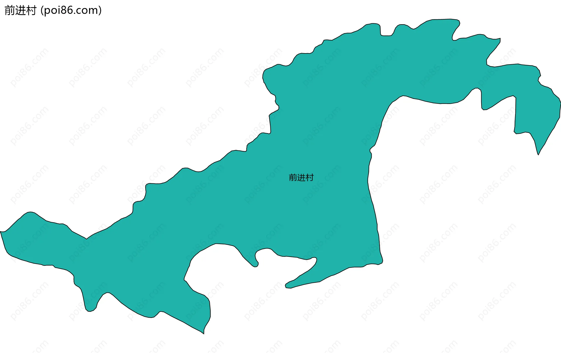 前进村边界地图