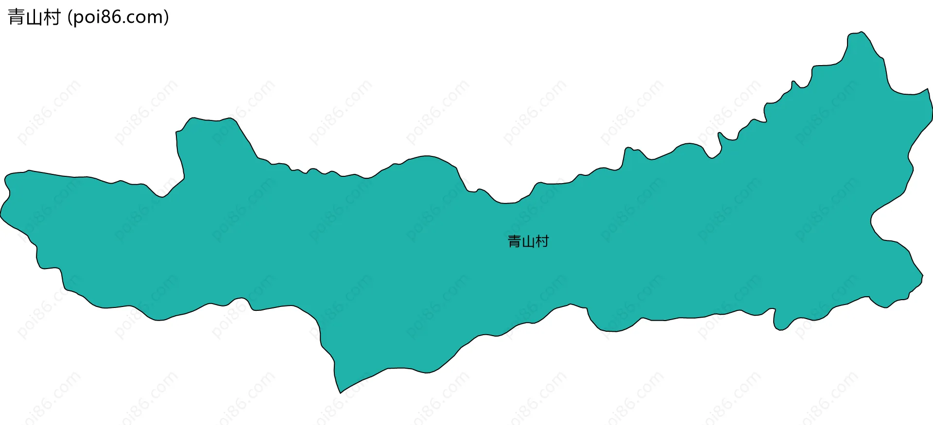 青山村边界地图