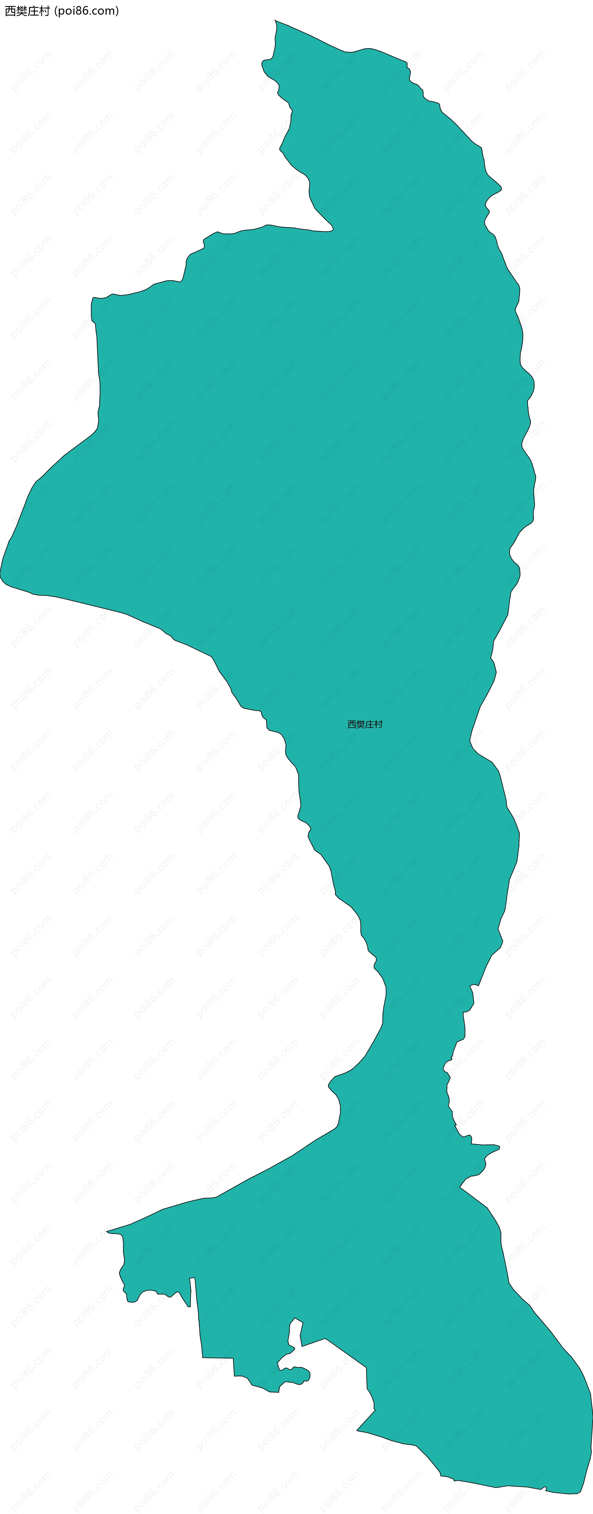 西樊庄村边界地图