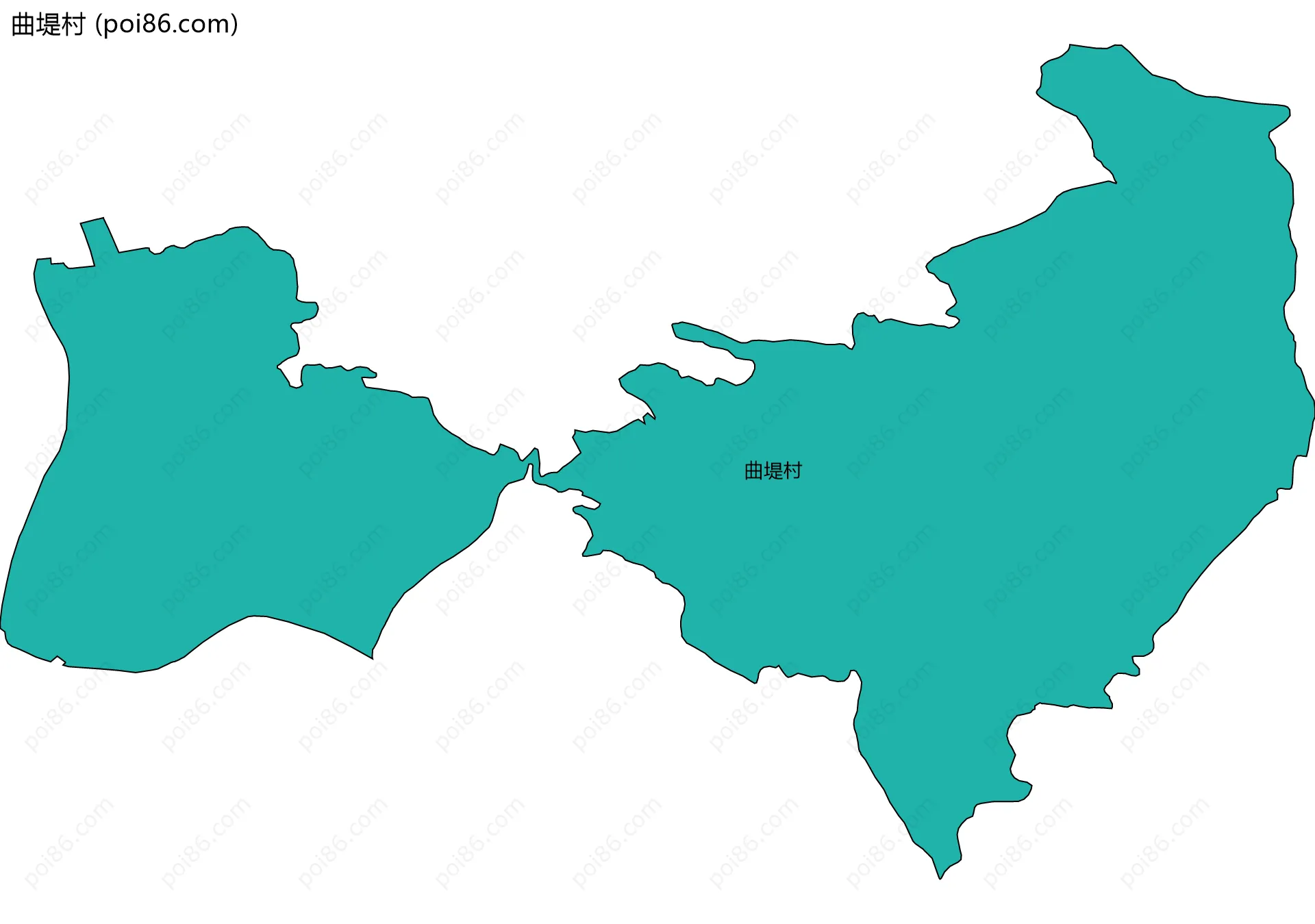 曲堤村边界地图