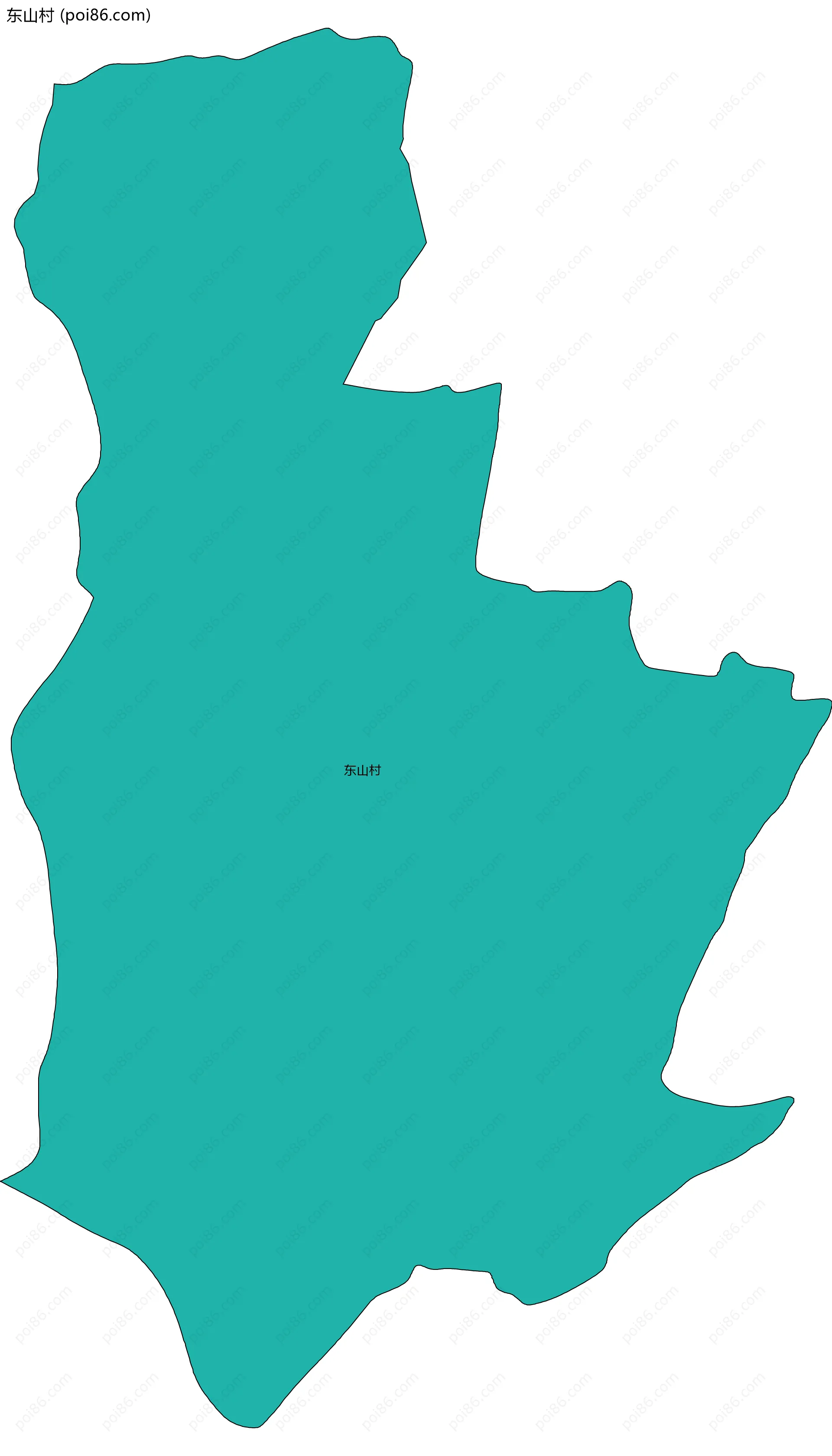 东山村边界地图