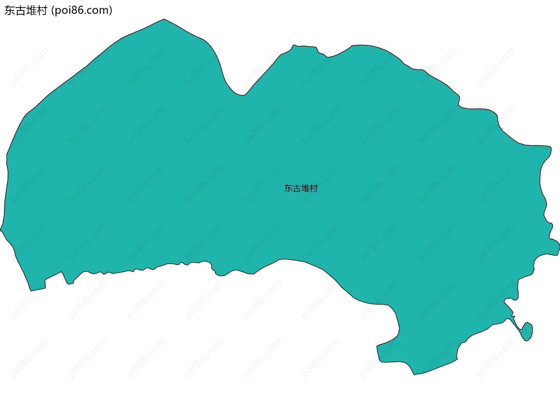 东古堆村边界地图