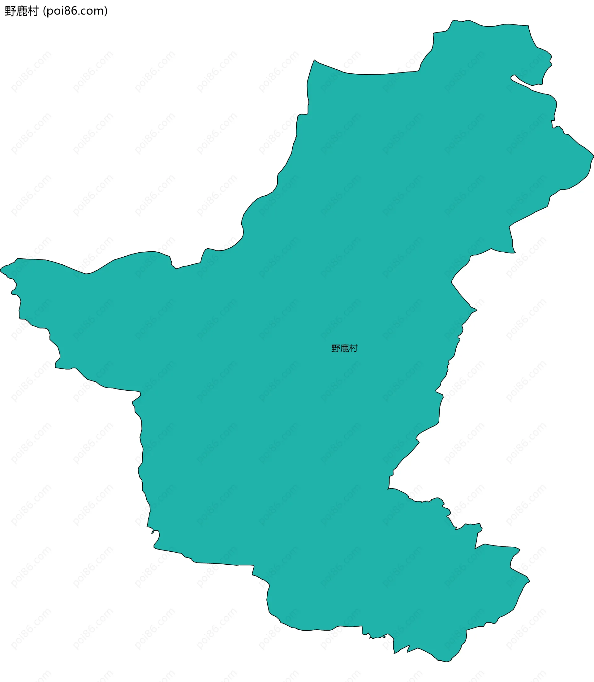 野鹿村边界地图