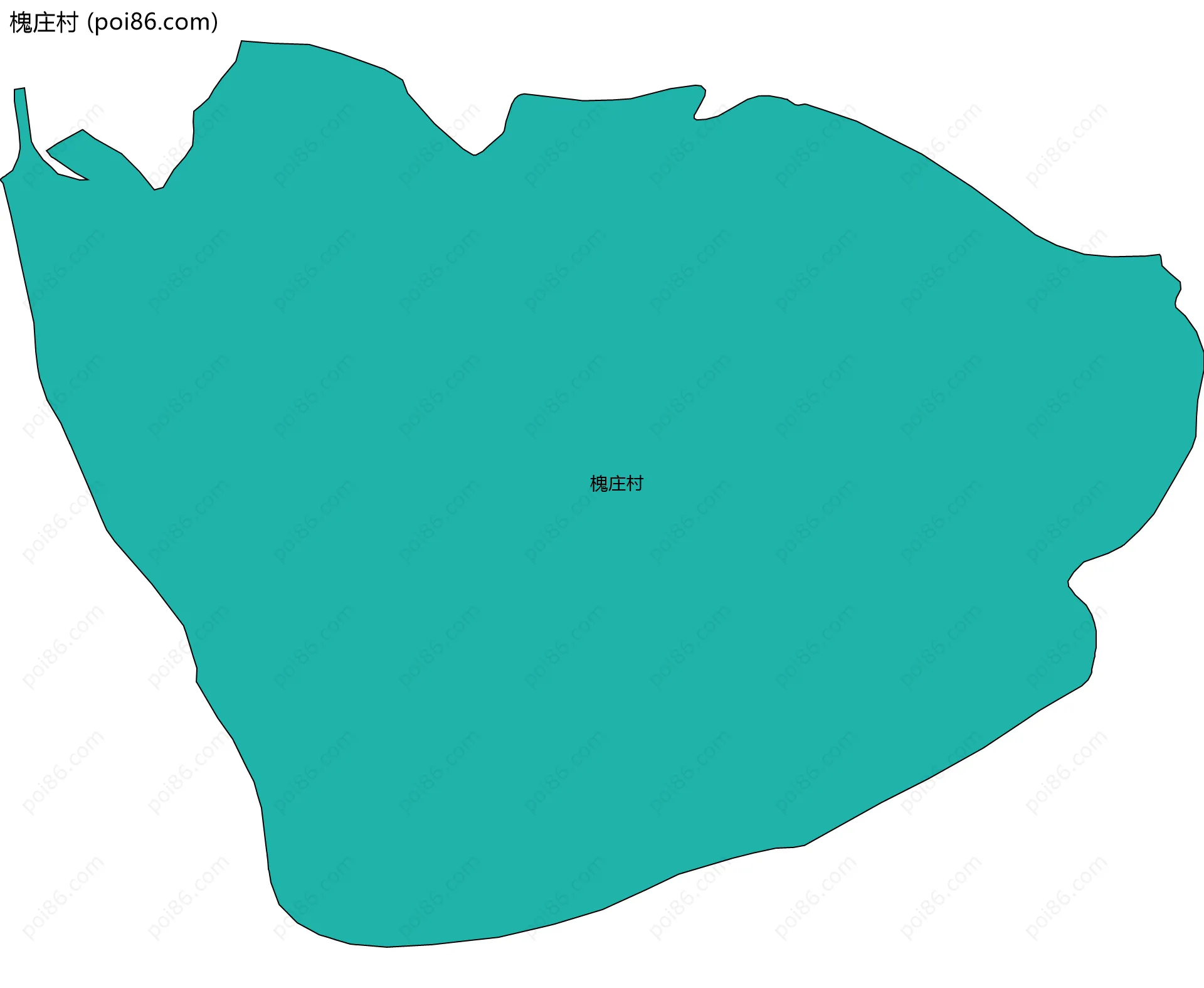槐庄村边界地图