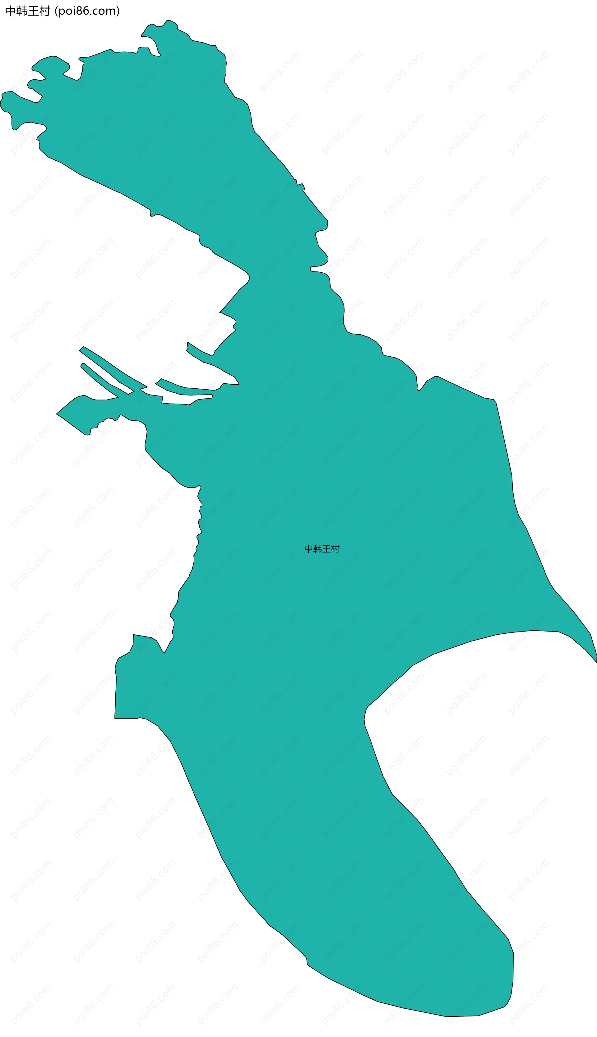 中韩王村边界地图